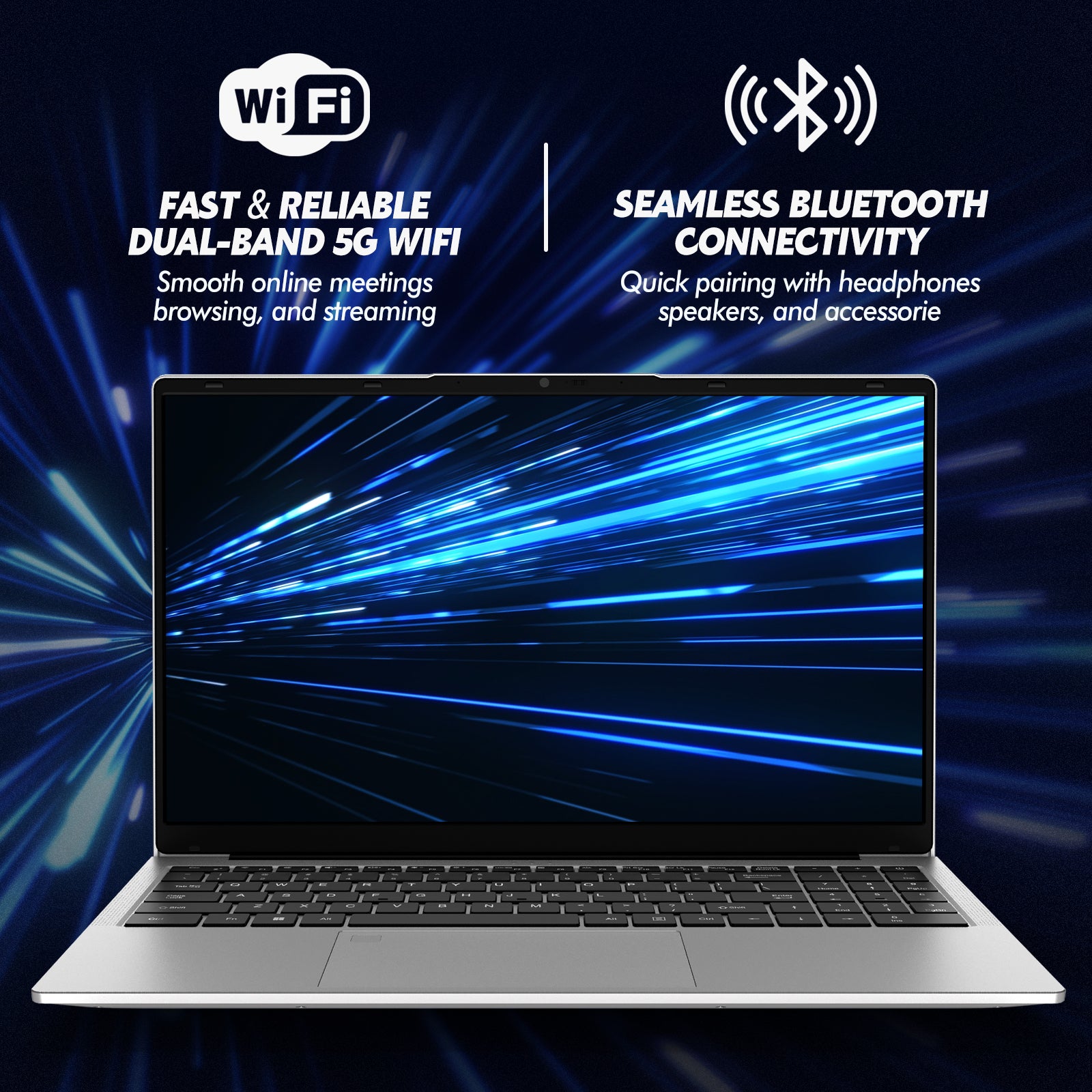 Auusda T156A Laptop - AMD Athlon Silver 3050e, 32GB DDR4 + 1T SSD, Silver