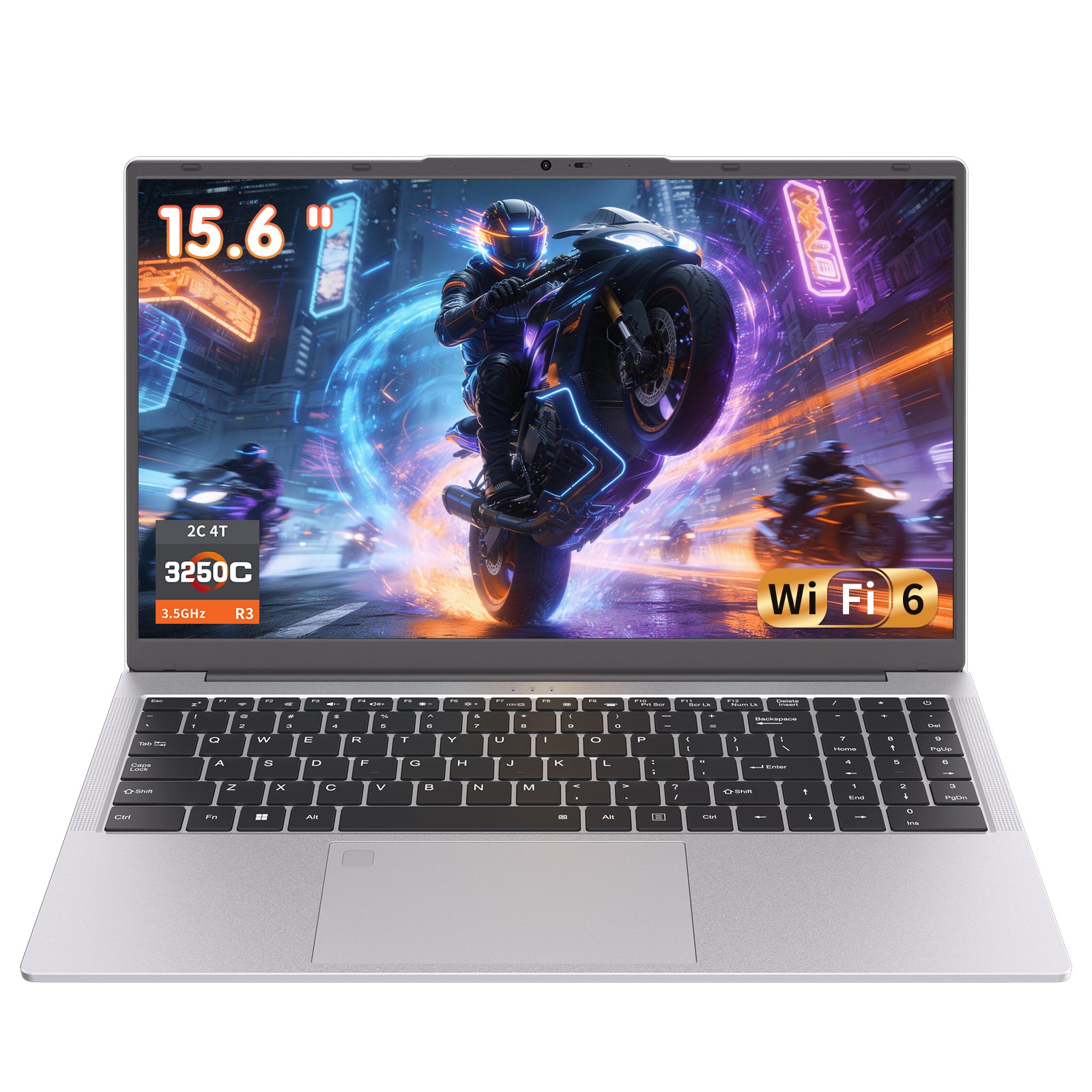15.6-inch Thin and Light Laptop, IPS Full HD Screen, R3 3250C, 16GB DDR4 Memory, 512B NVMe SSD, WiFi 6/USB 3.0/Type-C Charge/HDMI/BT 5.3, Win 11 Pro, Perfect for Work, Study and Entertainment, Silver