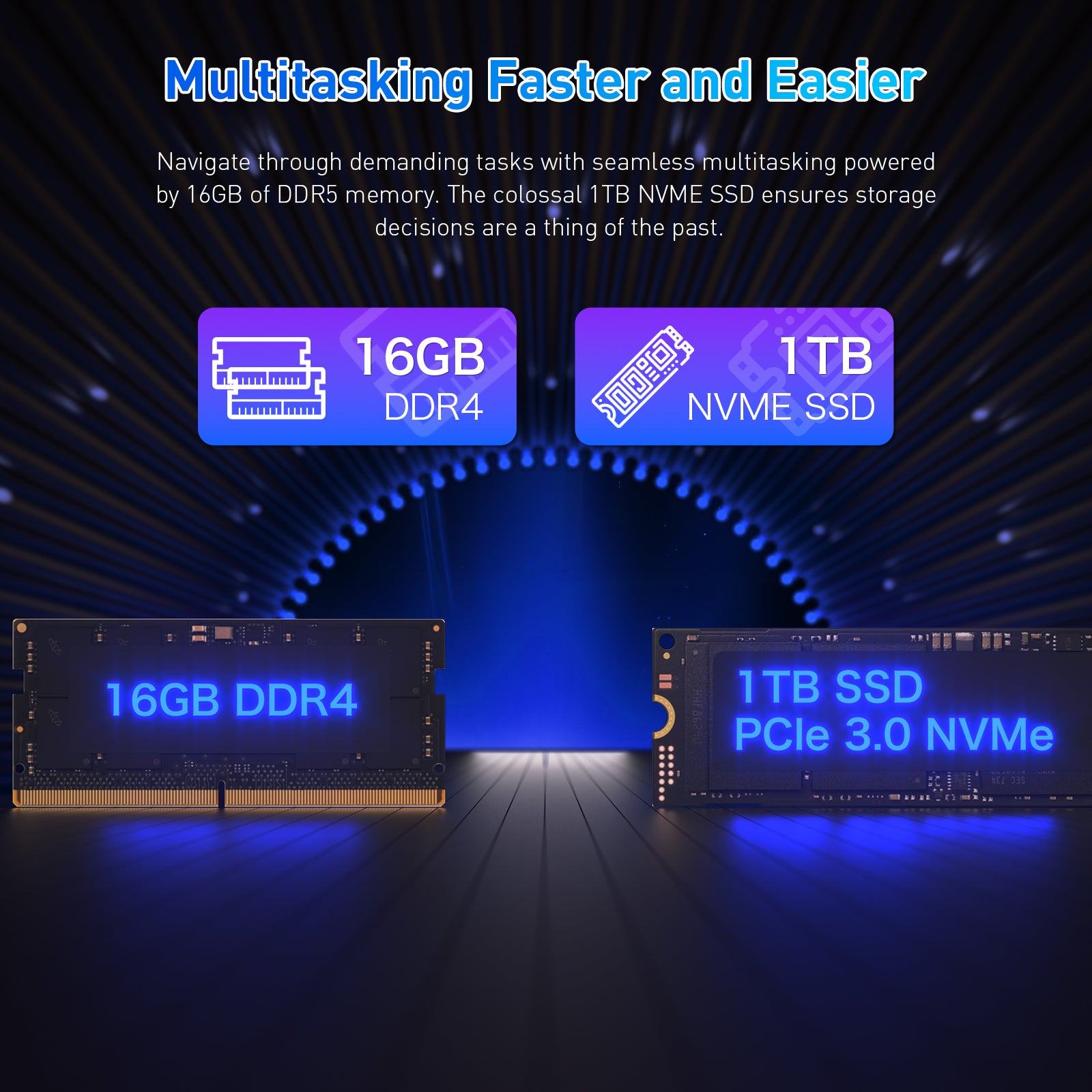 Auusda T160R Gaming Laptop AMD Ryzen 5-3500U 16+1TB,Black