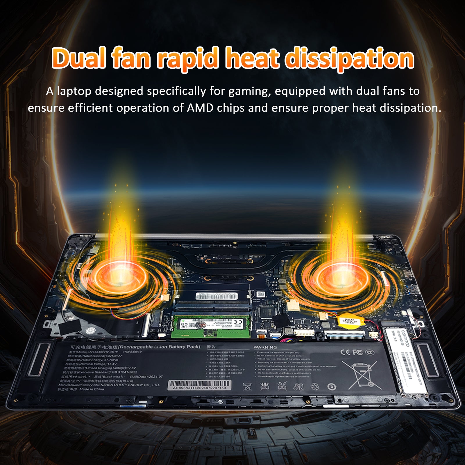 Auusda T159H Gaming laptop - ADM Ryzen™ 9 6900HX 16+1TB