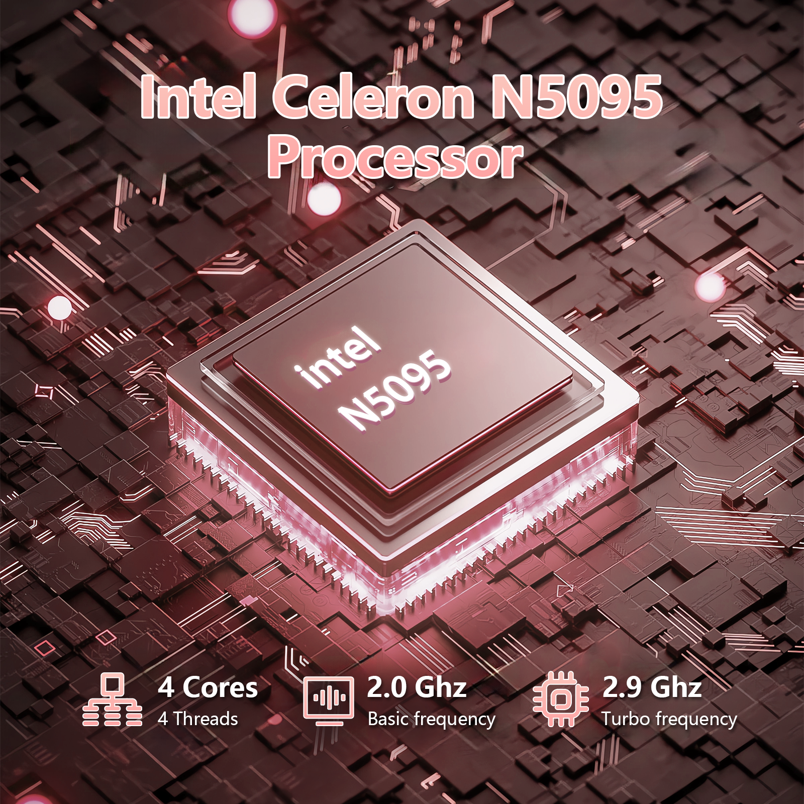 Auusda T141J N5095 16GB DDR4 + 512GB SSD,Pink