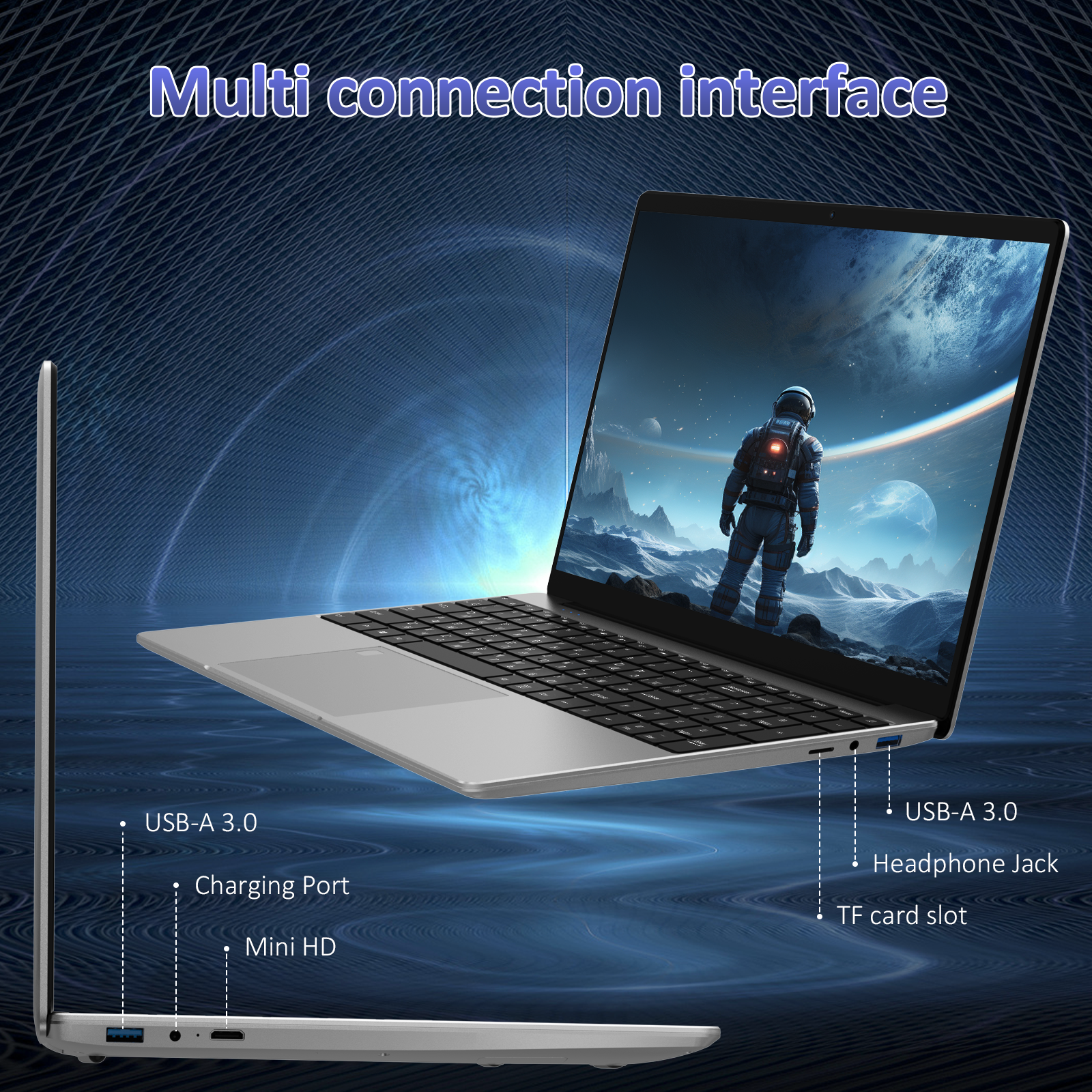 Auusda T152A Business Laptop - Intel N150 CPU,32GB RAM 1TB SSD,Silver