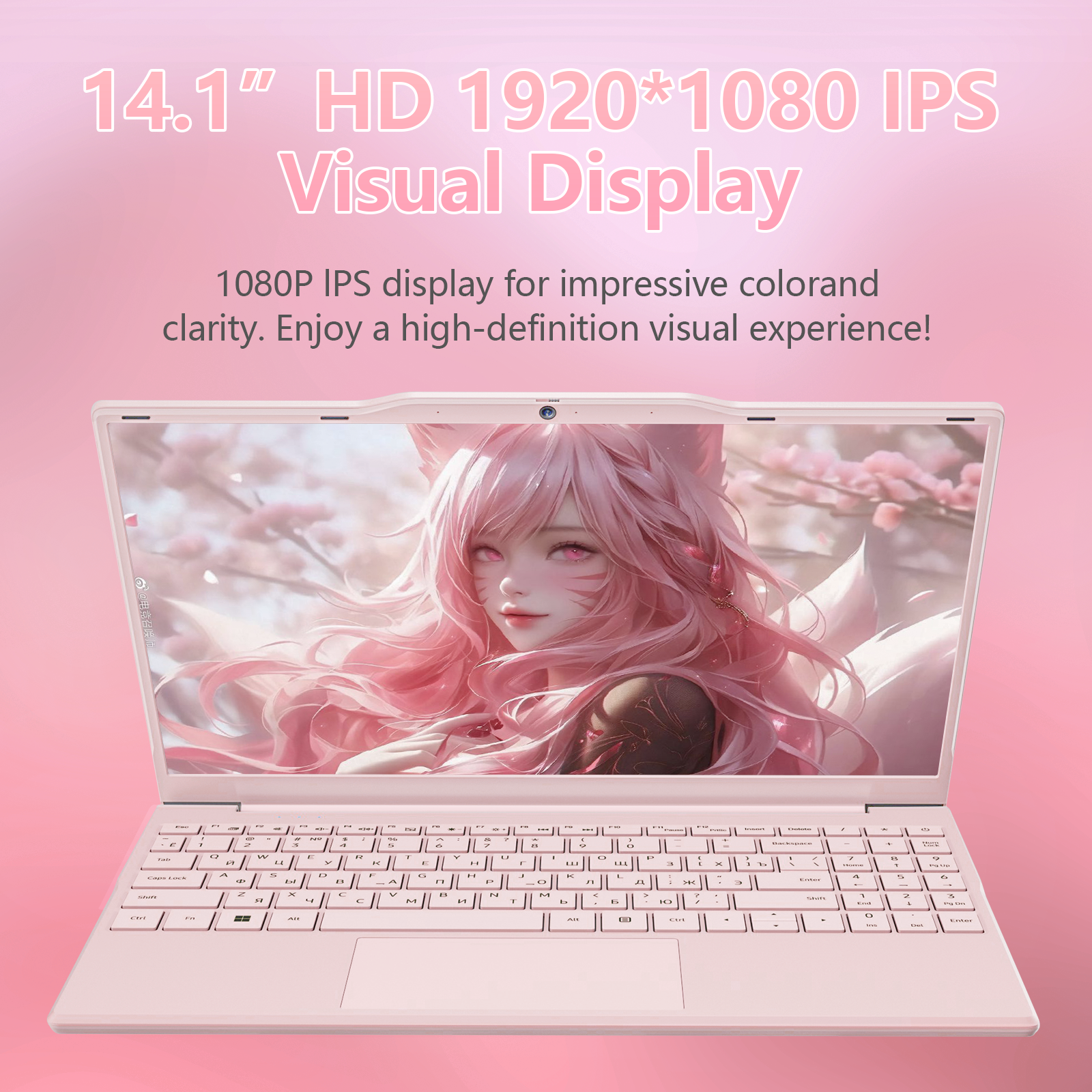 Auusda T141J N5095 16GB DDR4 + 1TB SSD,Pink