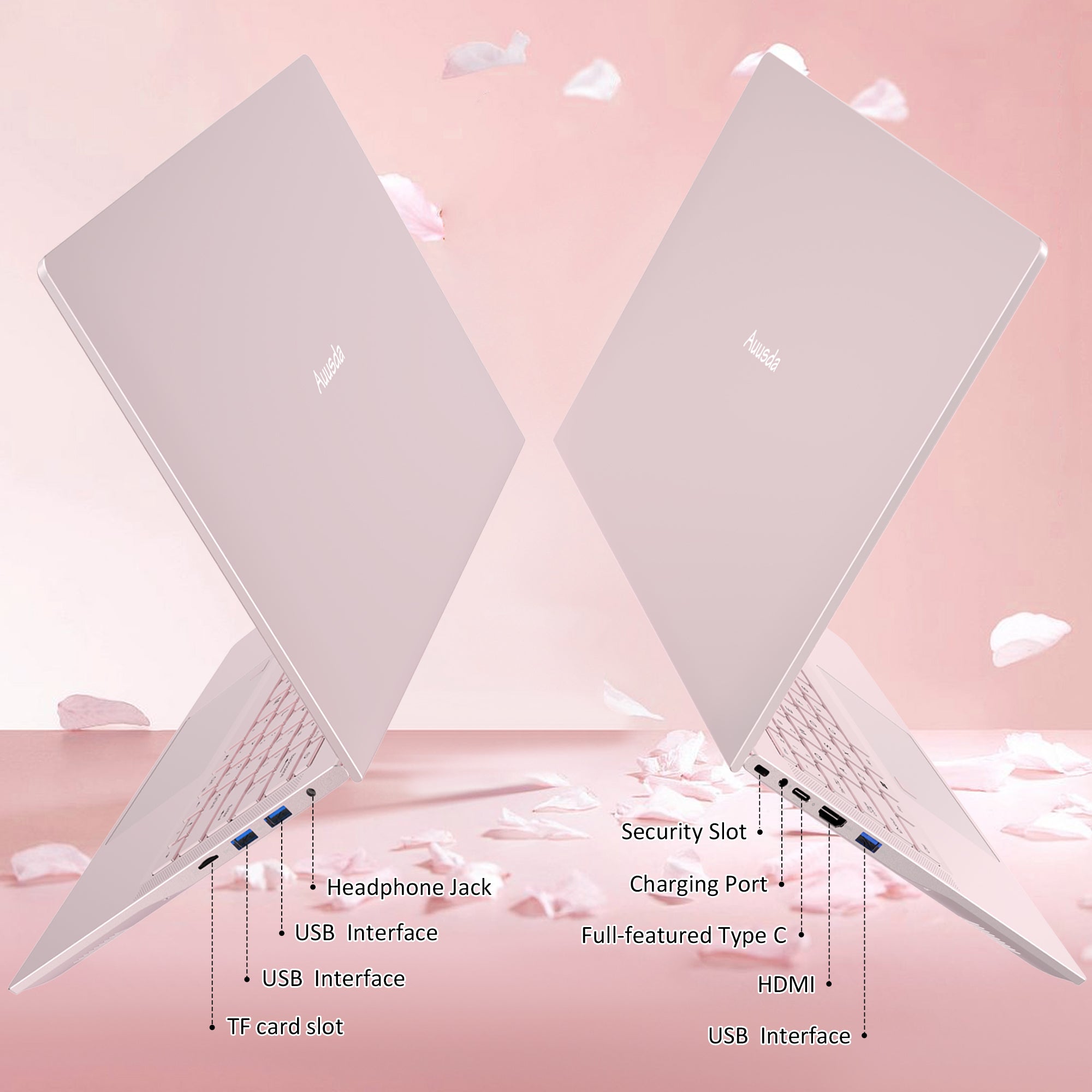 Auusda T140J N5105 16 GB DDR4 + 1 TB SSD, Pink