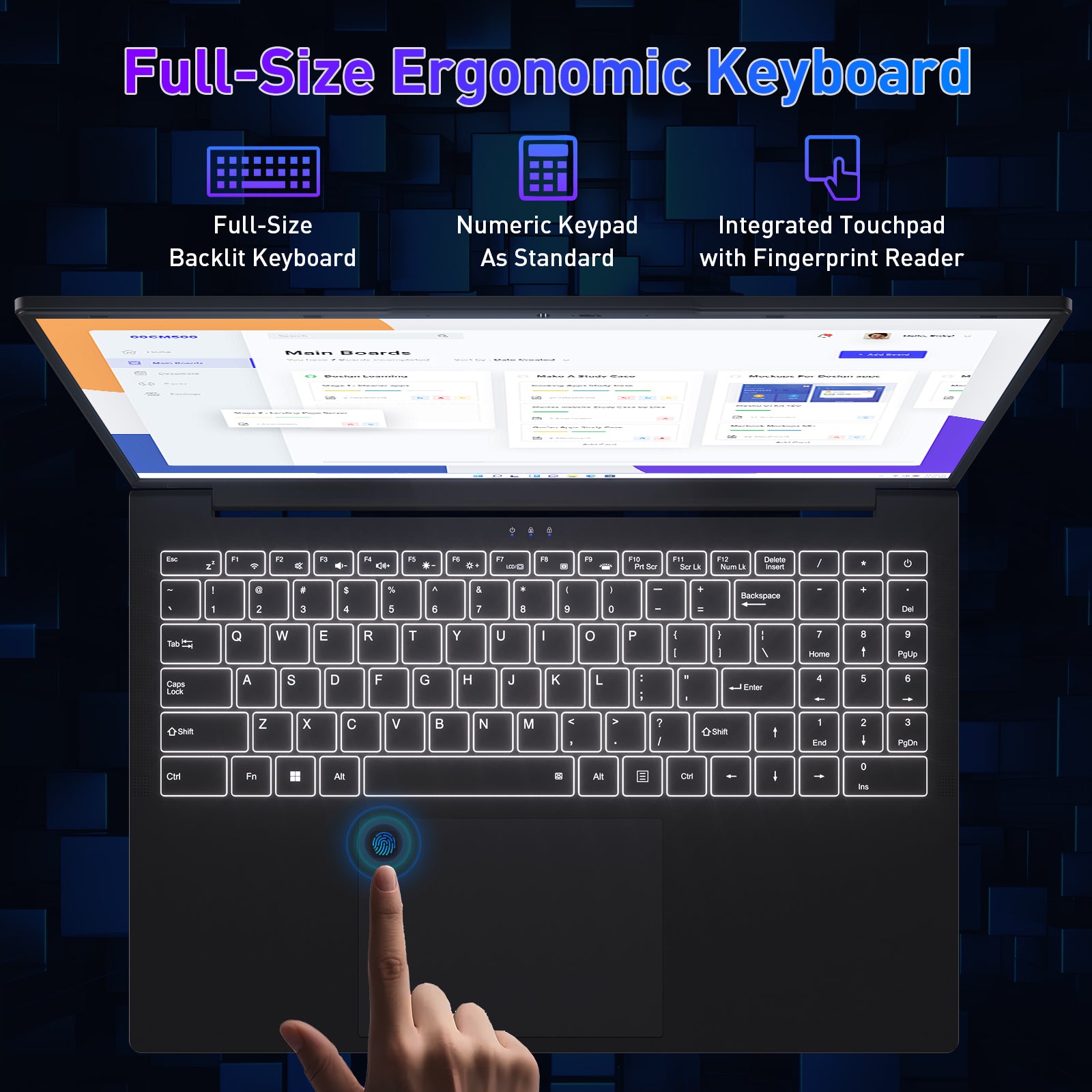 auusda 16" Business Laptop, Windows 11 Pro Computer, AMD Ryzen 5 3500U up to 3.7GHz, 16GB RAM 512GB SSD, Backlit Keyboard, Fingerprint Unlock