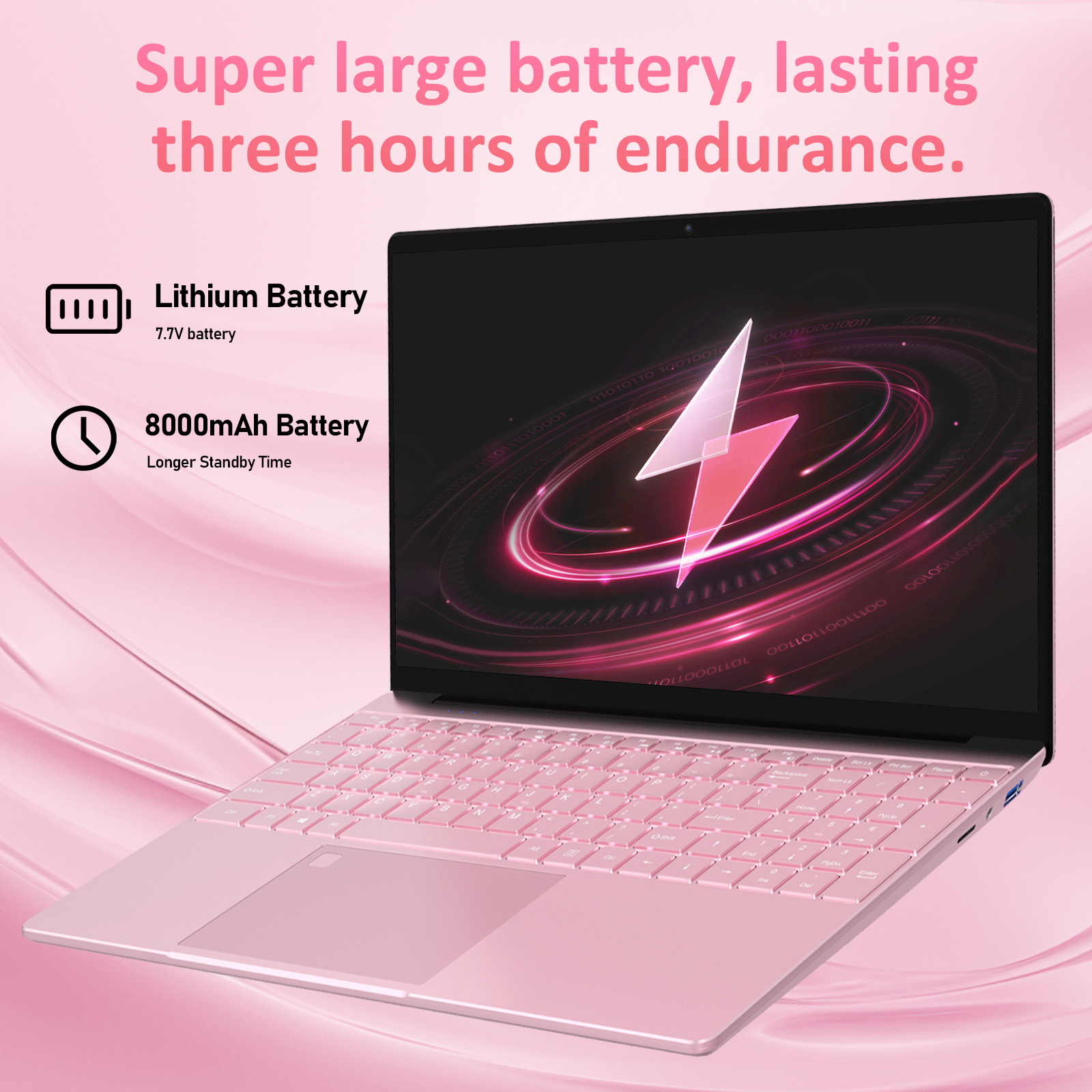 Auusda T152A Business Laptop - Intel N150 CPU,32GB RAM 1TB SSD,Pink
