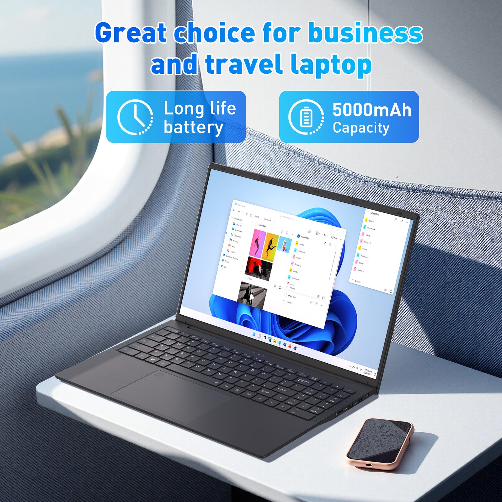 Auusda T160R Gaming Laptop AMD Ryzen 5-3500U 32+1TB,Black