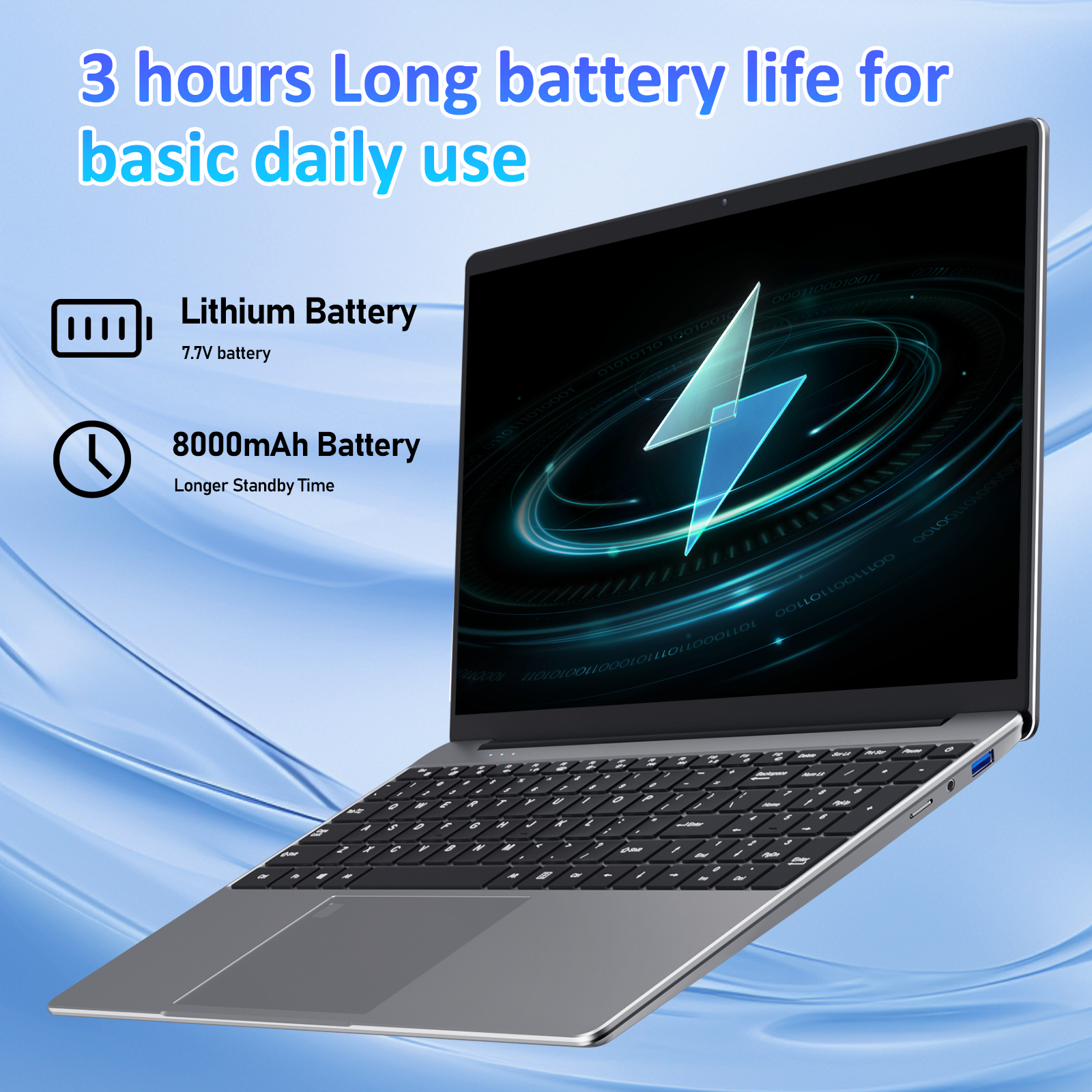 Auusda T152A Business Laptop - Intel N150 CPU,32GB RAM 1TB SSD,Silver