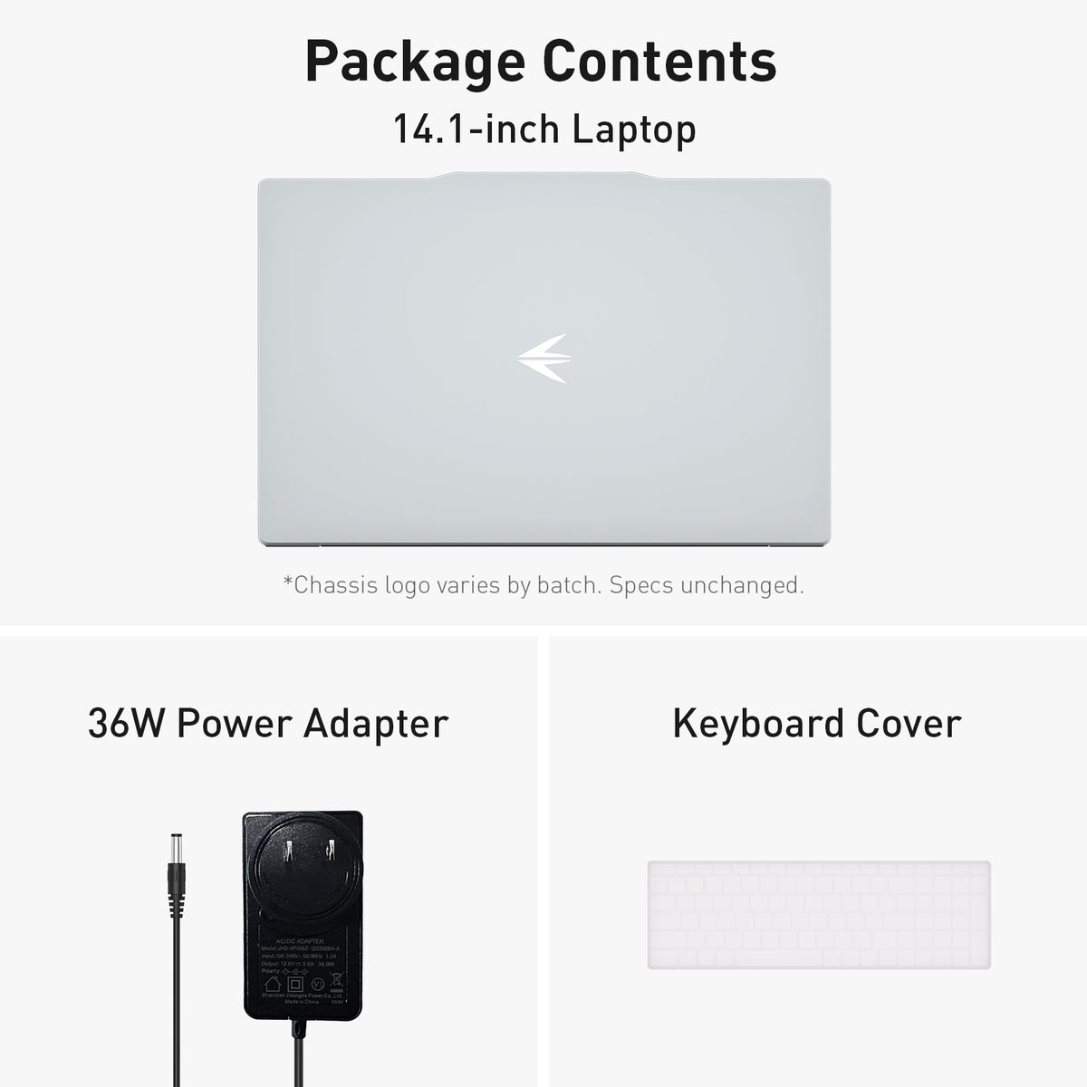 Auusda Laptop Computer, 14.1 Inch, 16GB RAM, 512GB SSD NVMe, Argent