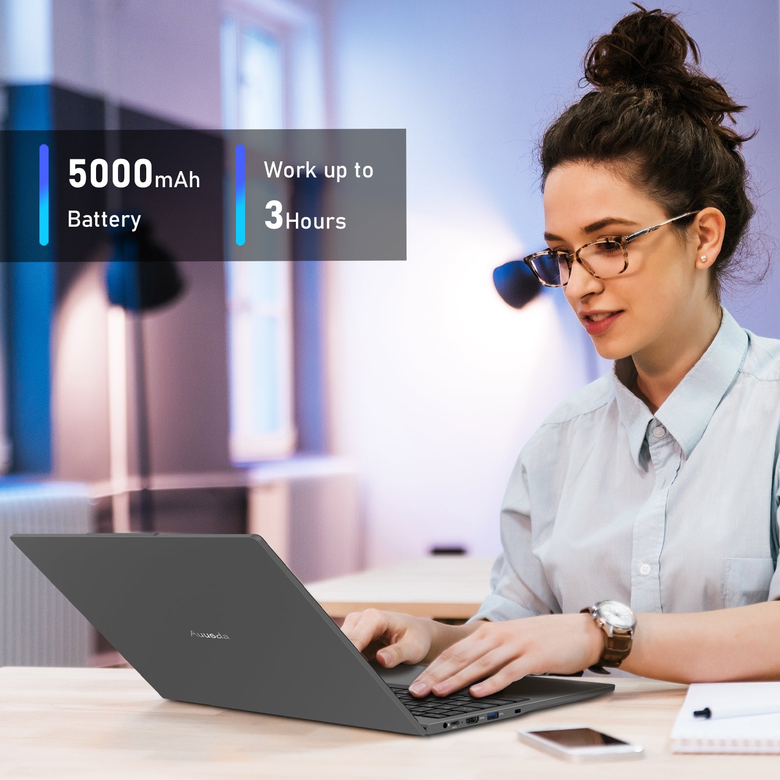 Auusda T1568 Gaming Laptop– AMD Ryzen7 5825U 5000mAh Battery