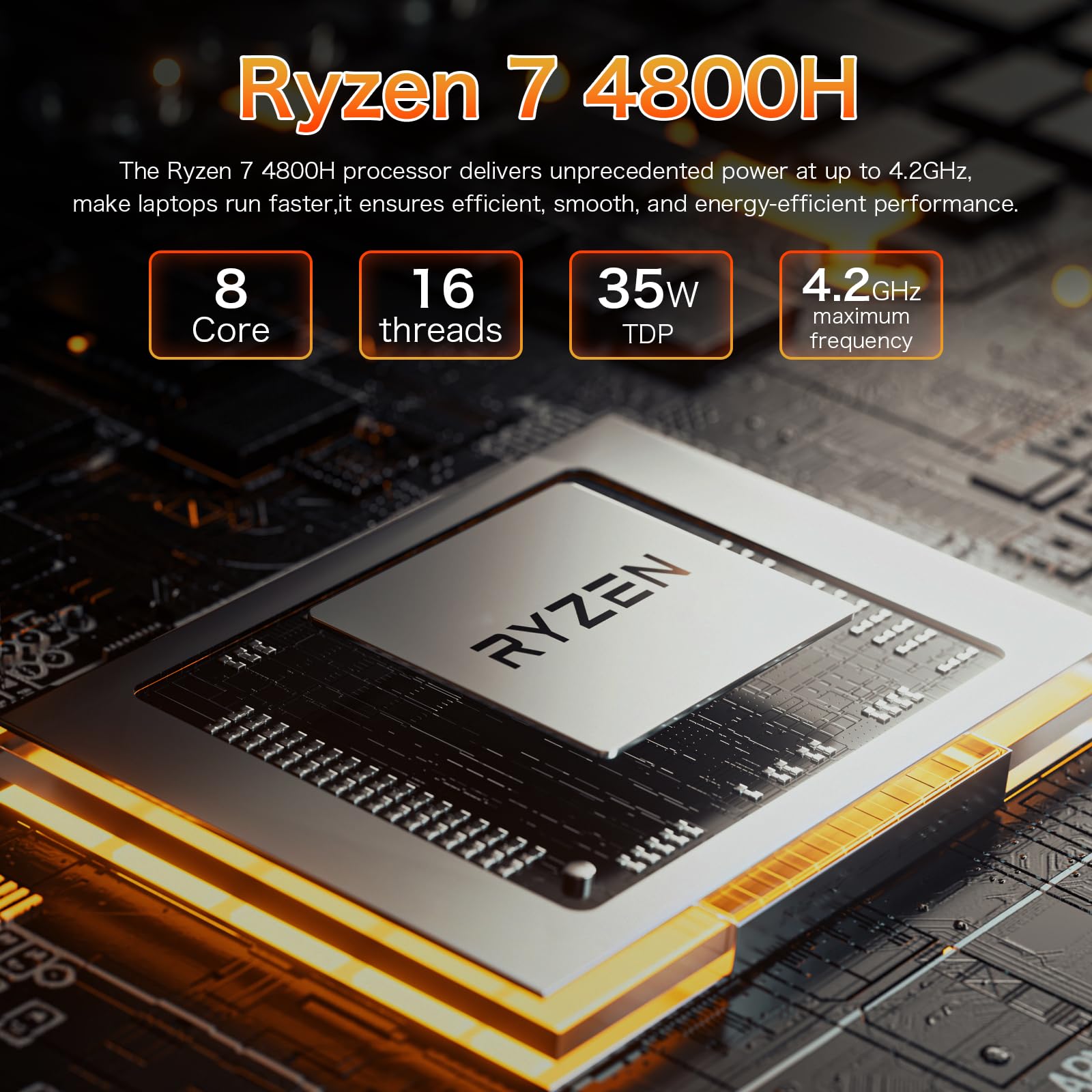 auusda 16'' Laptop Ryzen 7- 4800H (2.9GHz up to 4.2GHz), 32GB RAM, 1TB SSD, Win 11 Pro, Wifi 6, BT5.3, USB 3.0*2, HDMI, Type-C*2, with Backlit Keyboard, Fingerprint Unlock, for Business/Students, Gray