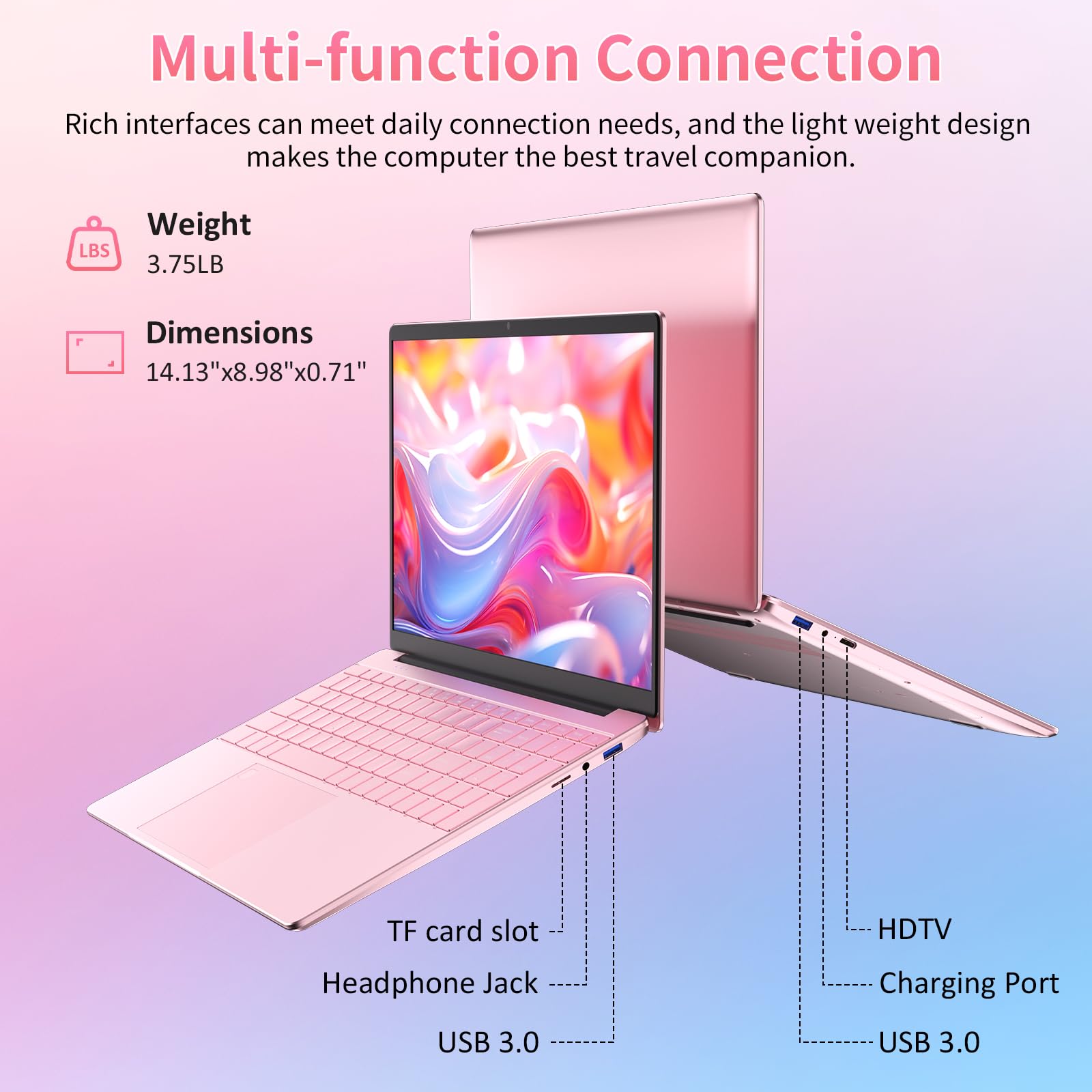 Auusda T152A Business-Laptop – Intel N95 CPU, 32 GB RAM, 1 TB SSD, Silber