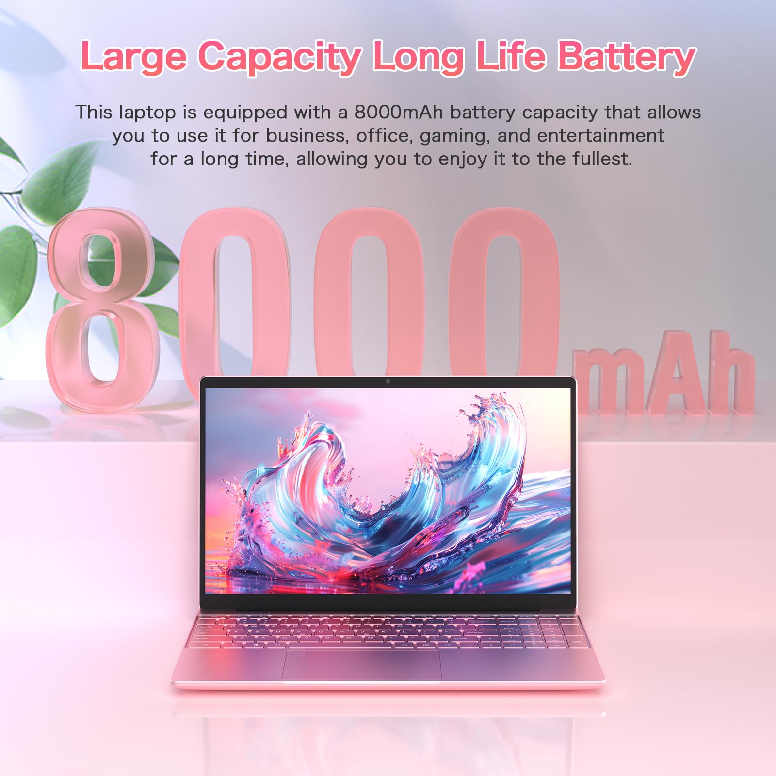 Auusda T152A Business-Laptop – Intel N95 CPU, 32 GB RAM, 1 TB SSD, Silber