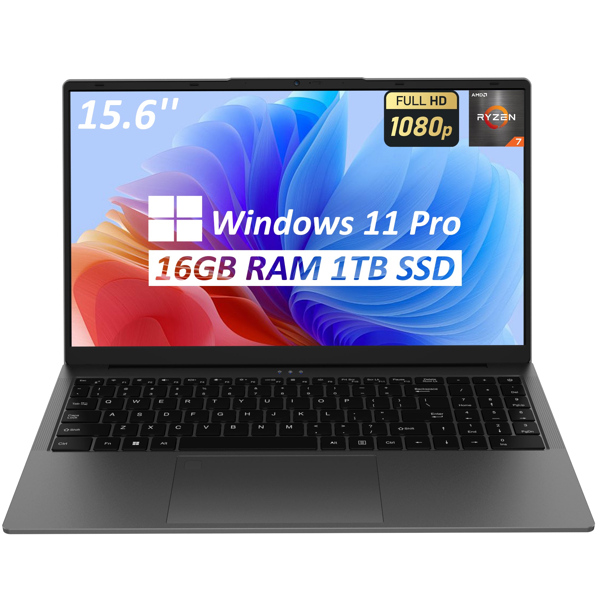 Ordinateur portable de jeu Auusda T1568 – Processeur AMD Ryzen™ 7 5825U, 16 Go de RAM, 1 To de SSD