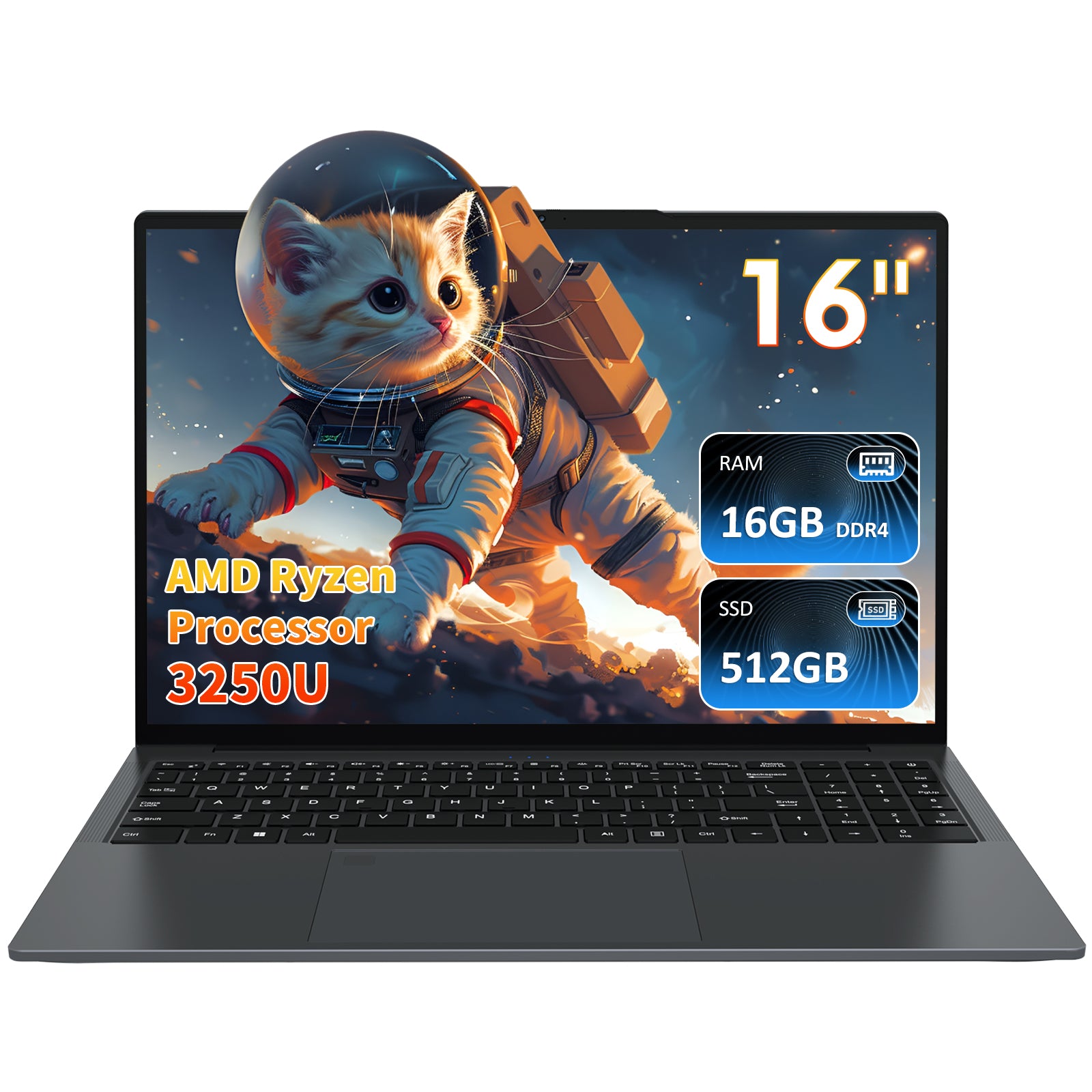 Auusda T160R AMD Ryzen™ 3 3250U 16GB RAM 512GB SSD,Grey