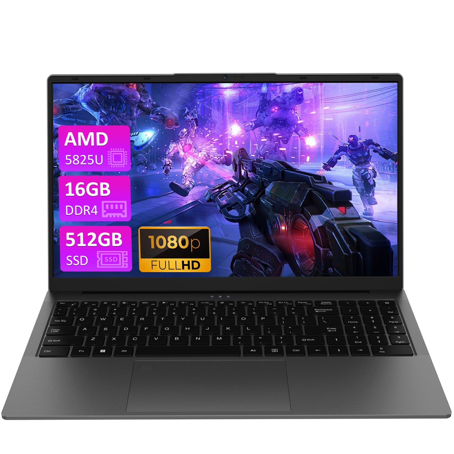 Auusda T1568 Gaming Laptop– AMD Ryzen™ 7 5825U processor，16GB RAM 512GB SSD