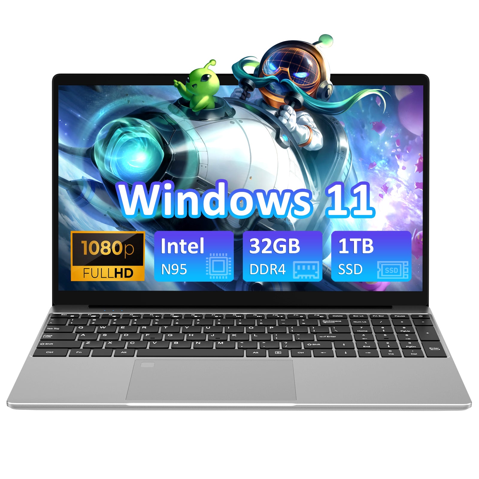 Auusda T156A Business Laptop - Intel® Celeron® N150,32GB RAM 1TB SSD