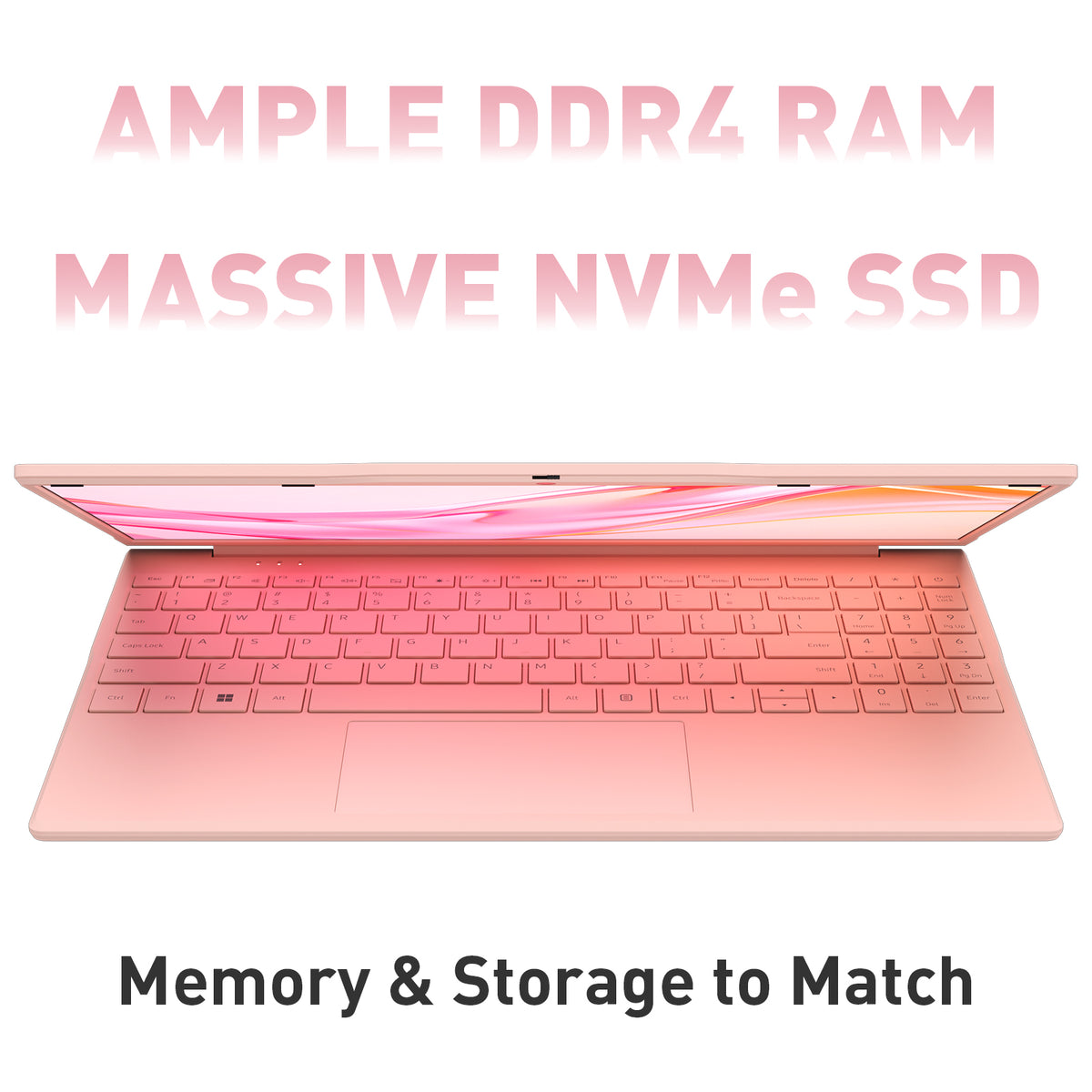 Auusda Laptop Computer, 14.1 Inch, 16GB RAM, 512GB SSD NVMe, Pink