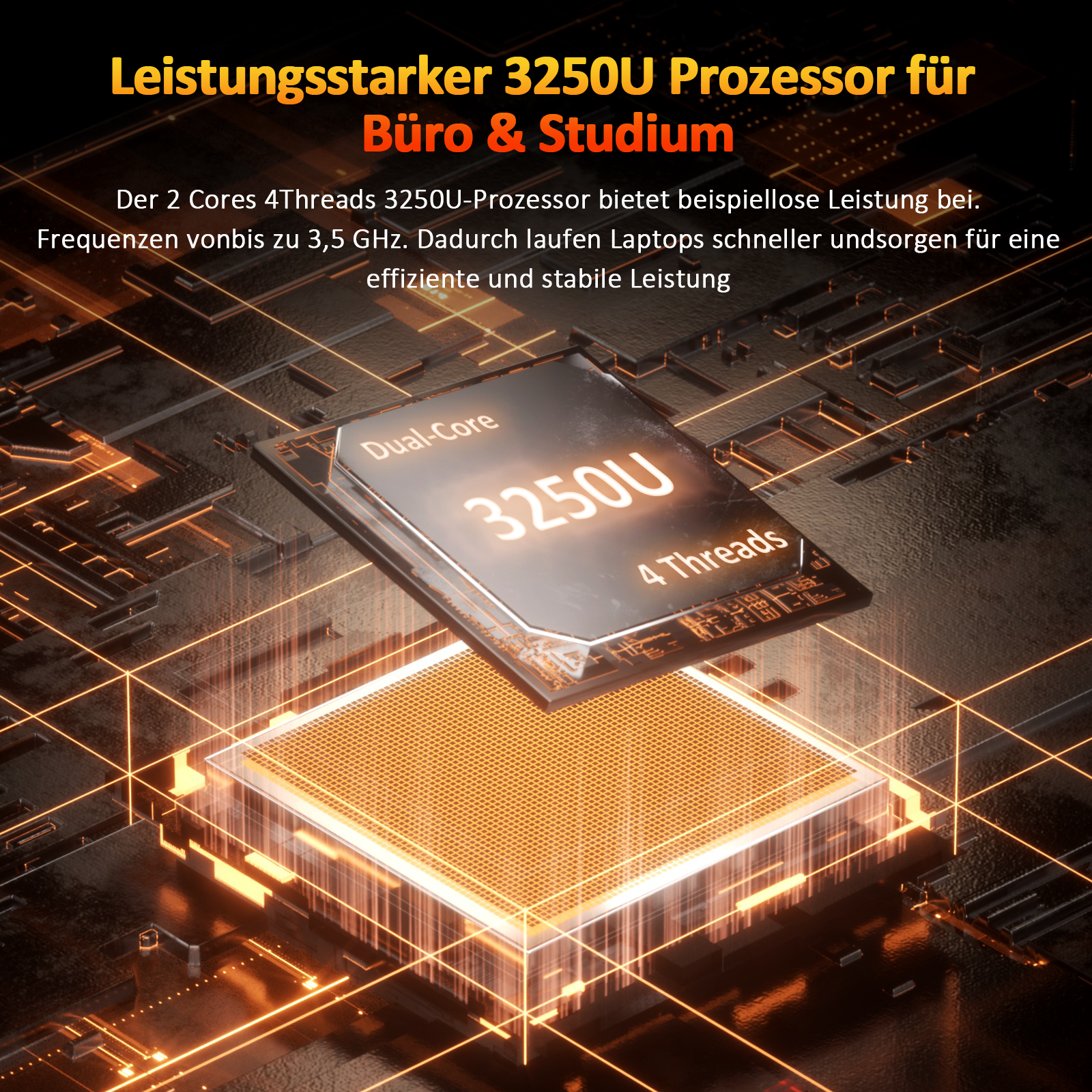 auusda Laptop 16 Zoll,Dual-Core 3250U Prozessor(Bis zu 3.5GHz),8 GB DDR4 RAM 256GB SSD, 16 Zoll Full HD Display with Kameraverschluss,USBx3,HDMI,Micro SD Card Slot,USB Typ C,Student/Business Notebook