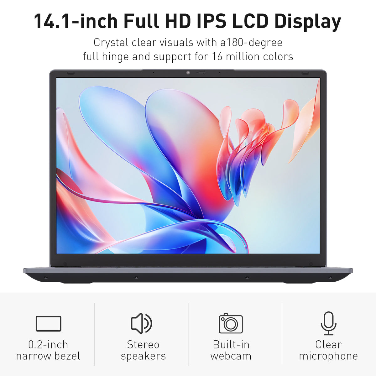 Ordinateur portable professionnel Auusda T152A - Processeur Intel N95, 32 Go de RAM, 1 To de SSD