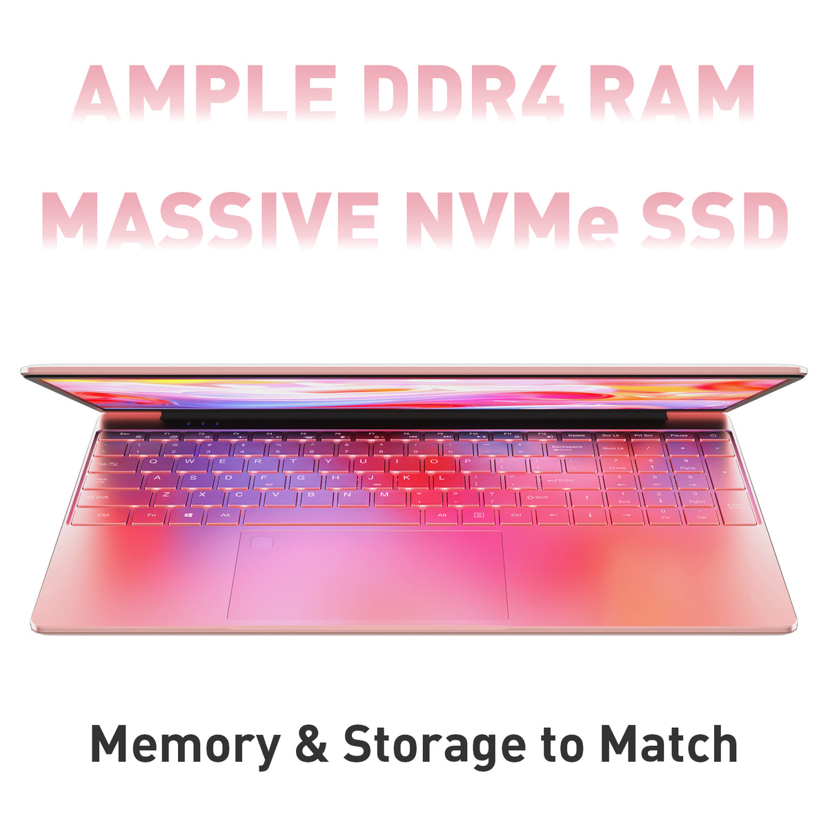 auusda Laptop Computer, 15.6 Inch, 32GB RAM, 1TB SSD NVMe, Rosy