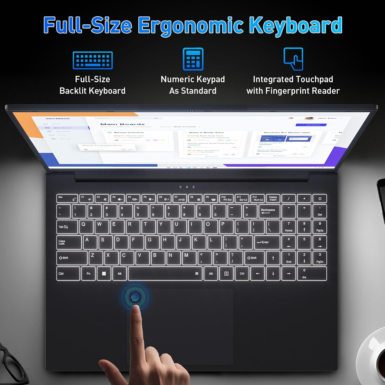 auusda Laptop Computer, 32GB RAM, 1TB PCIe SSD, Ryzen 5 3500U 4C8T 2.1-3.7GHz, 16" FHD+, HD Webcam, Privacy Shutter, BacklitKB, Fingerprint, USB-C 65W Charging, 3 USBA, Win11Pro, WiFi 6, T160R, Black