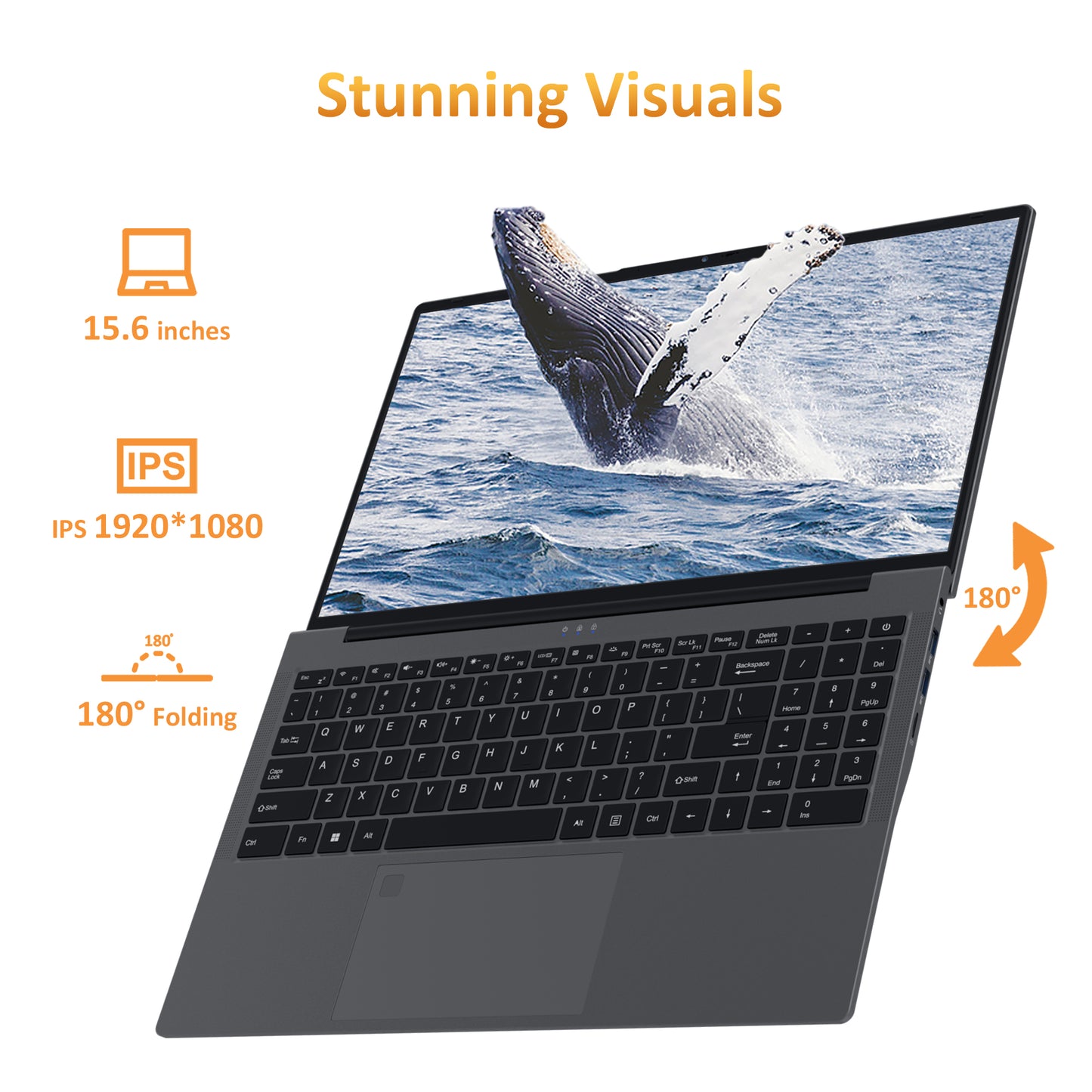 Ordinateur portable de jeu Auusda T1568 – Processeur AMD Ryzen™ 7 5825U, 16 Go de RAM, 1 To de SSD