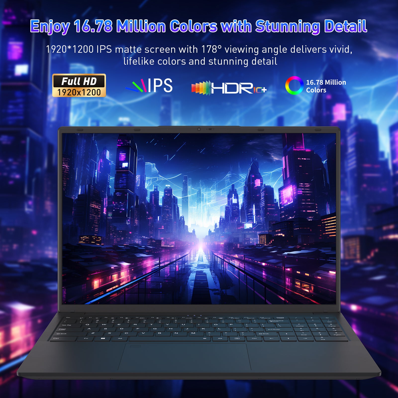 auusda 16" Business Laptop, Windows 11 Pro Computer, AMD Ryzen 5 3500U up to 3.7GHz, 16GB RAM 512GB SSD, Backlit Keyboard, Fingerprint Unlock