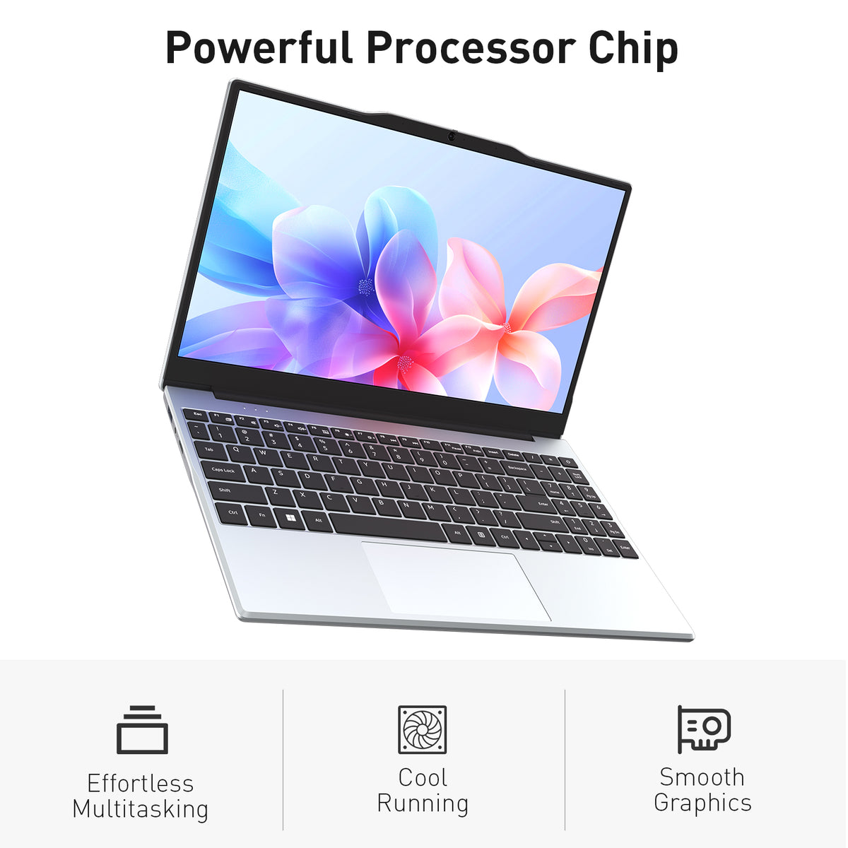 Auusda Laptop Computer, 14.1 Inch, 16GB RAM, 512GB SSD NVMe, Argent