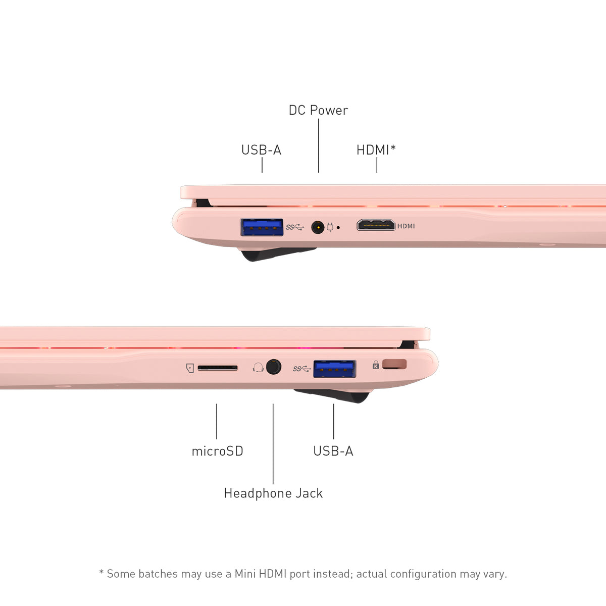 Auusda Laptop Computer, 14.1 Inch, 16GB RAM, 512GB SSD NVMe, Pink