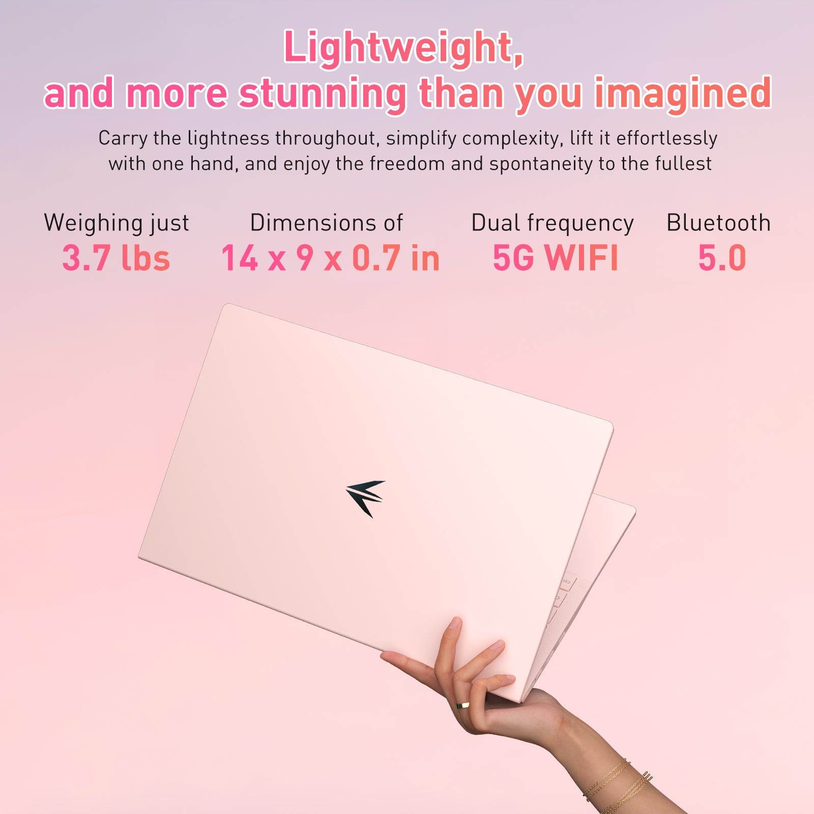 auusda 15.6" FHD Laptop, Athlon Silver 3050E Processor, 16GB DDR4 RAM, 1TB SSD, WiFi 5/ USB 3.0/ Type-C/HDMI, Win 11 Pro, IPS Thin and Light Computer Notebook for Work, Study and Entertainment, Pink
