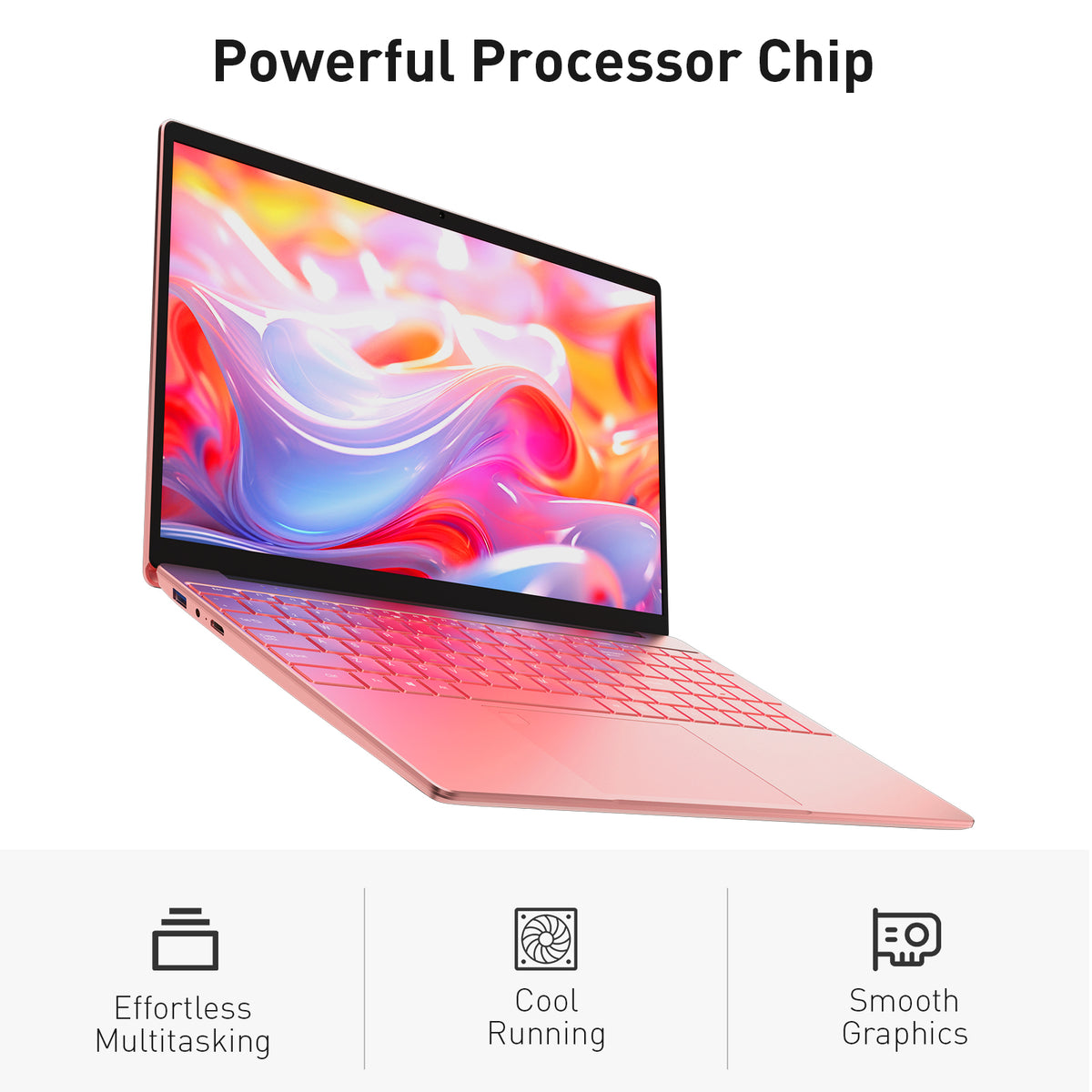 auusda Laptop Computer, 15.6 Inch, 32GB RAM, 1TB SSD NVMe, Rosy