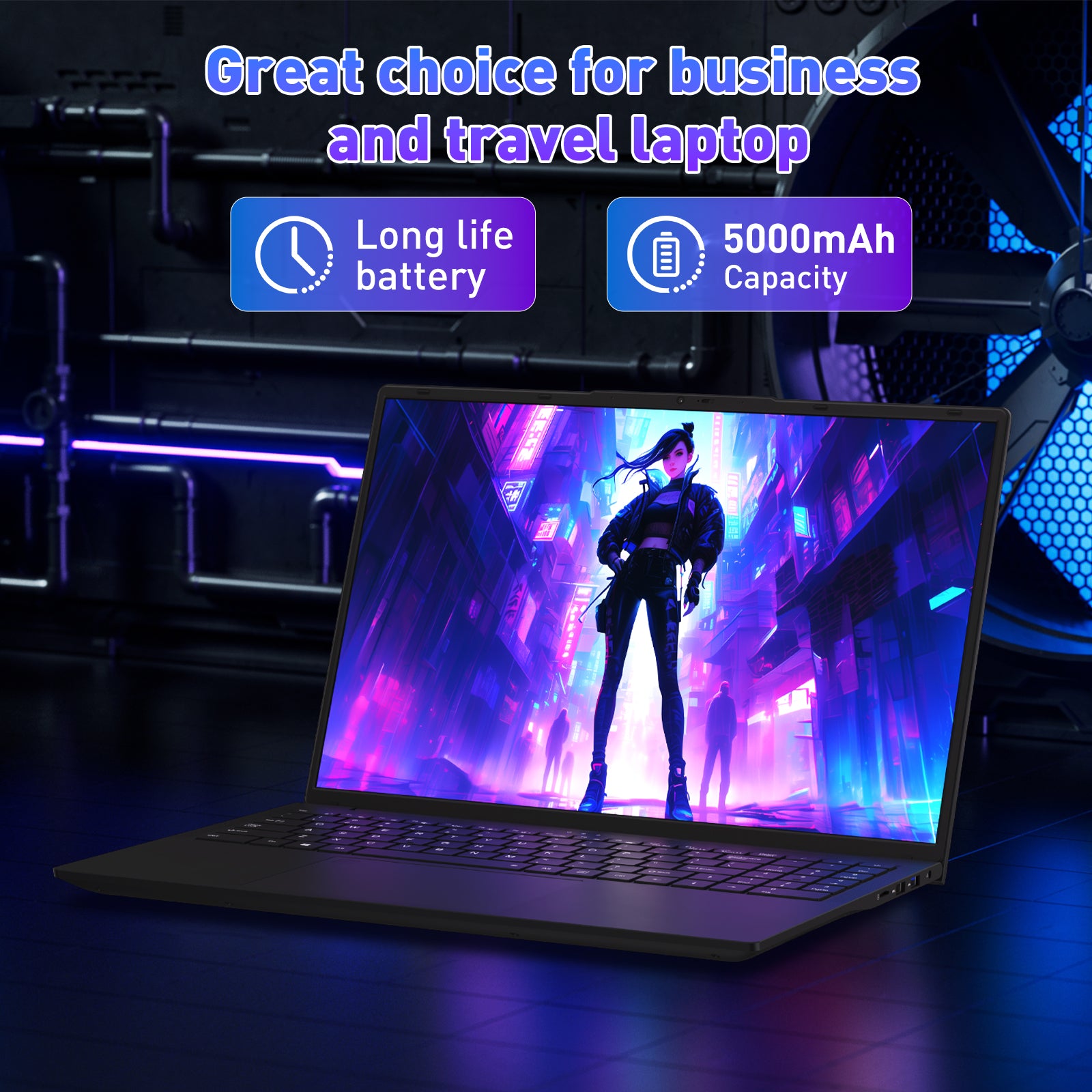 auusda 16" Business Laptop, Windows 11 Pro Computer, AMD Ryzen 5 3500U up to 3.7GHz, 16GB RAM 512GB SSD, Backlit Keyboard, Fingerprint Unlock