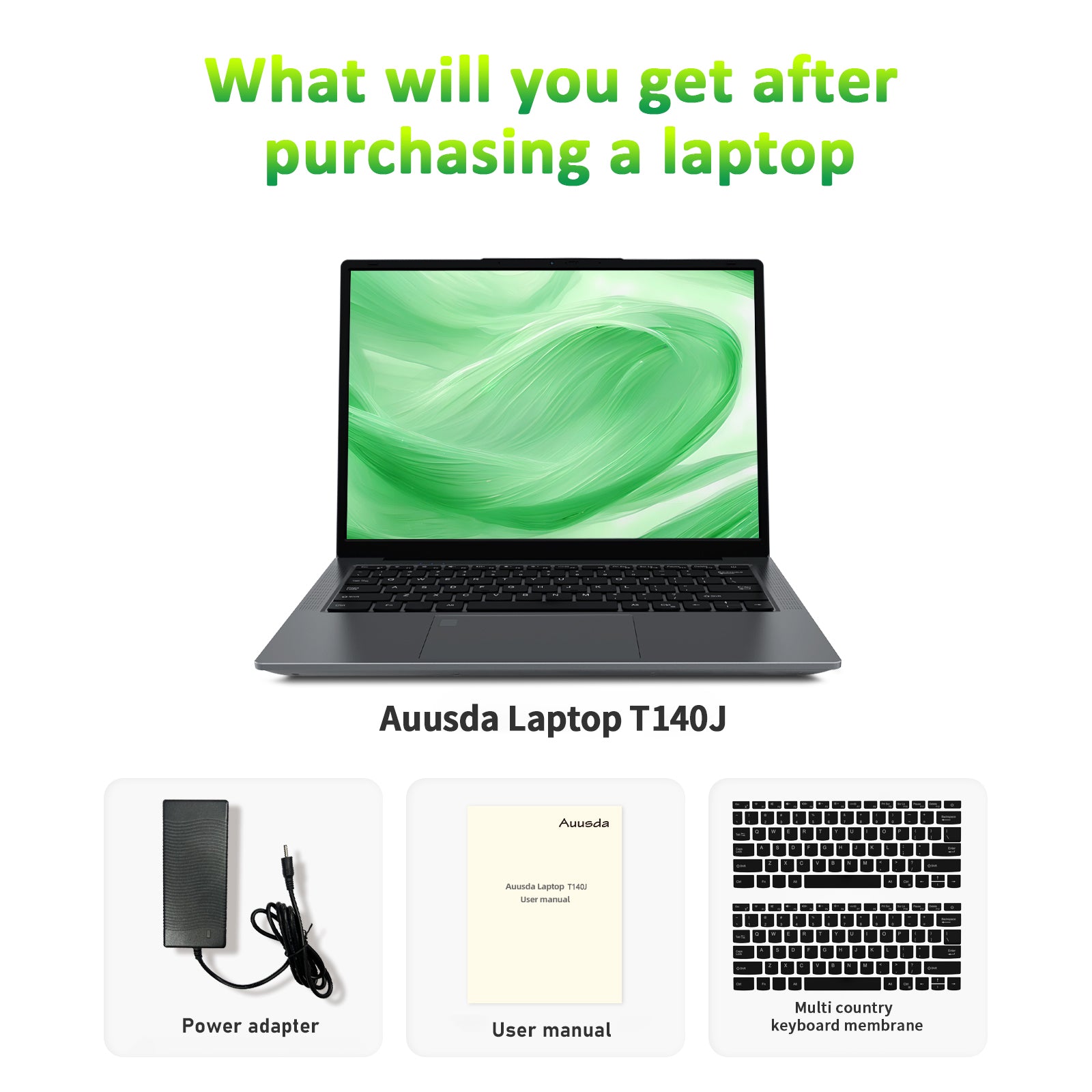 Auusda T140J N5105 16GB DDR4 + 1TB SSD,Grey