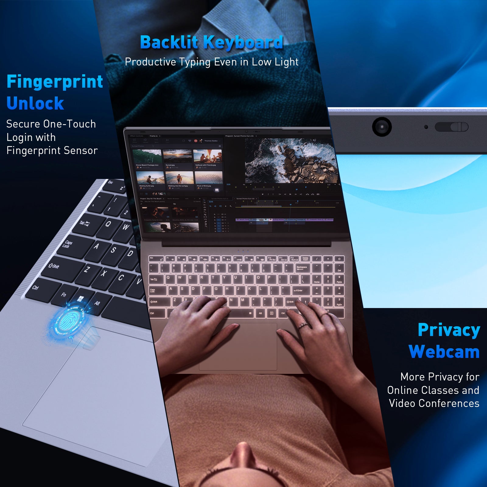 15.6-inch Thin and Light Laptop, IPS Full HD Screen, R3 3250C, 16GB DDR4 Memory, 512B NVMe SSD, WiFi 6/USB 3.0/Type-C Charge/HDMI/BT 5.3, Win 11 Pro, Perfect for Work, Study and Entertainment, Silver