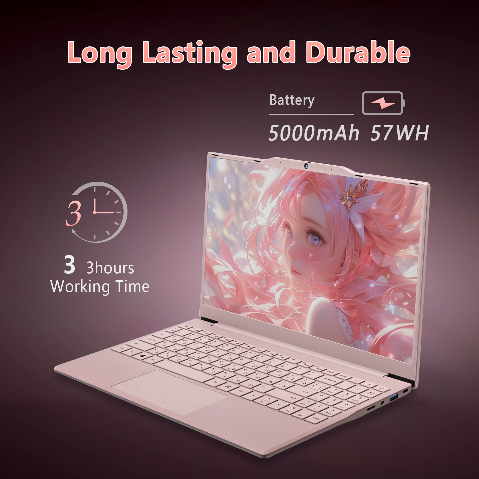 Auusda T140J N5105 16 Go DDR4 + 1 To SSD, rose