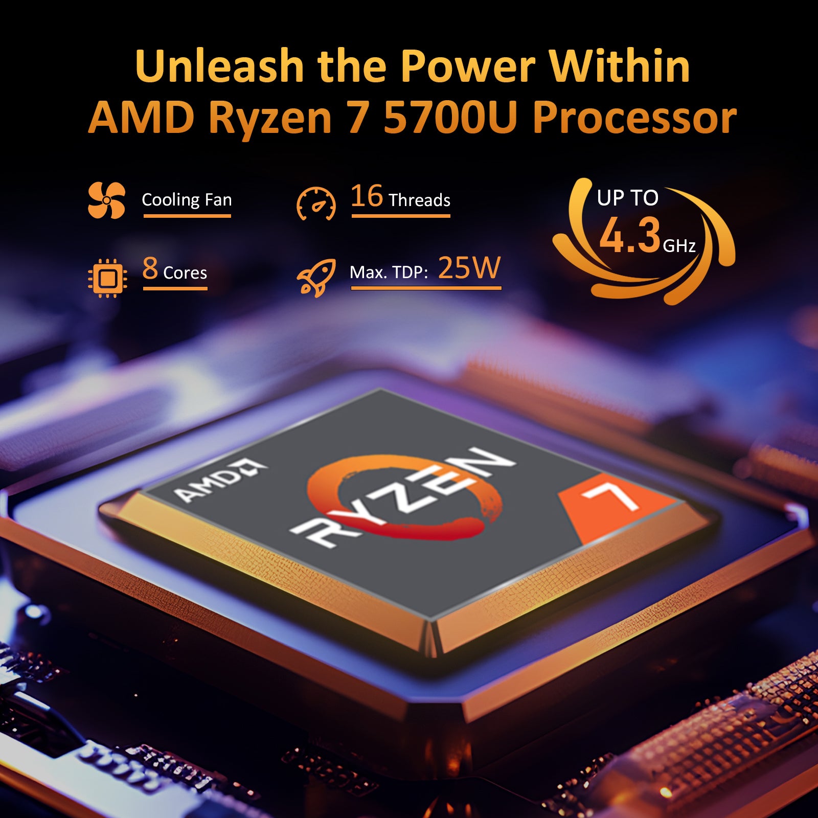 Auusda T152A 15.6 Gaming Laptop with AMD Ryzen 7 5700U, 8 cores, up to 4.3GHz.