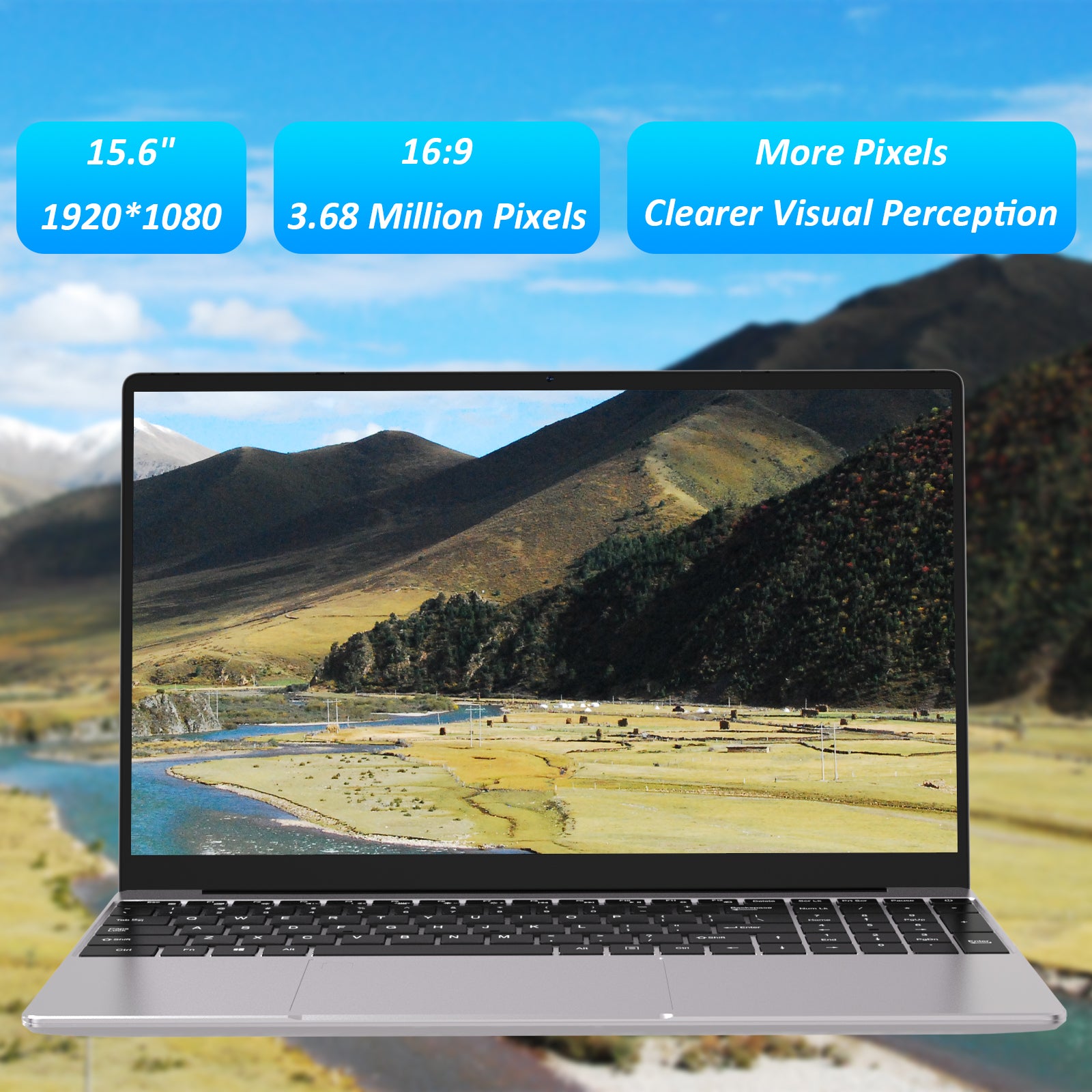 Auusda T152A  15.6"Intel N95,16:9 3.68million pixels,more pixels clearer visual perception