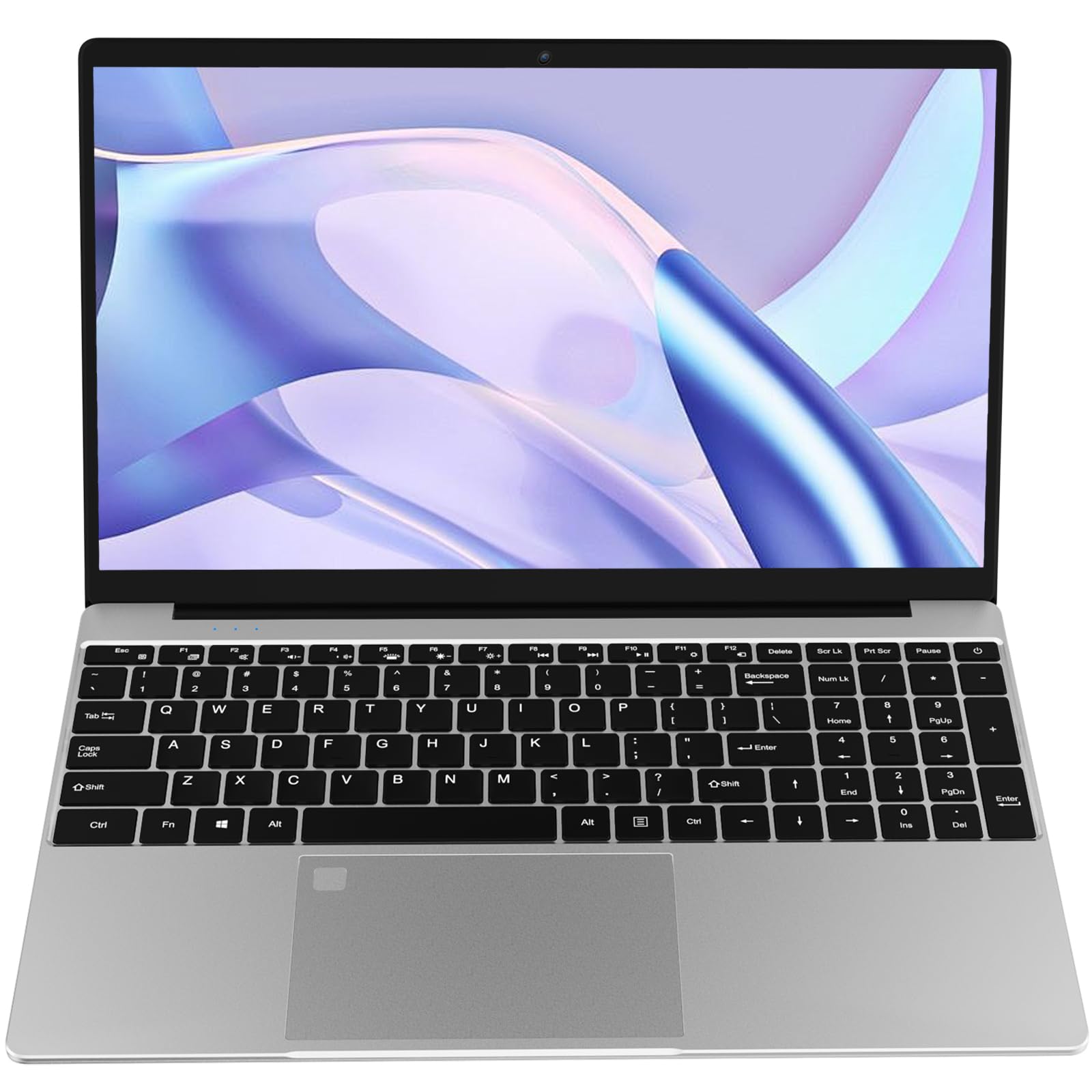 T152A 15.6" IPS Laptop, Intel N95 Processor, 8GB DDR4 RAM, 512GB NVMe SSD, UHD Graphics, 1920×1080 Full HD, 2.4G/5G WiFi, BT 5.0, Mini HDMI, Windows 11 Pro, 8000mAh Battery,Silver