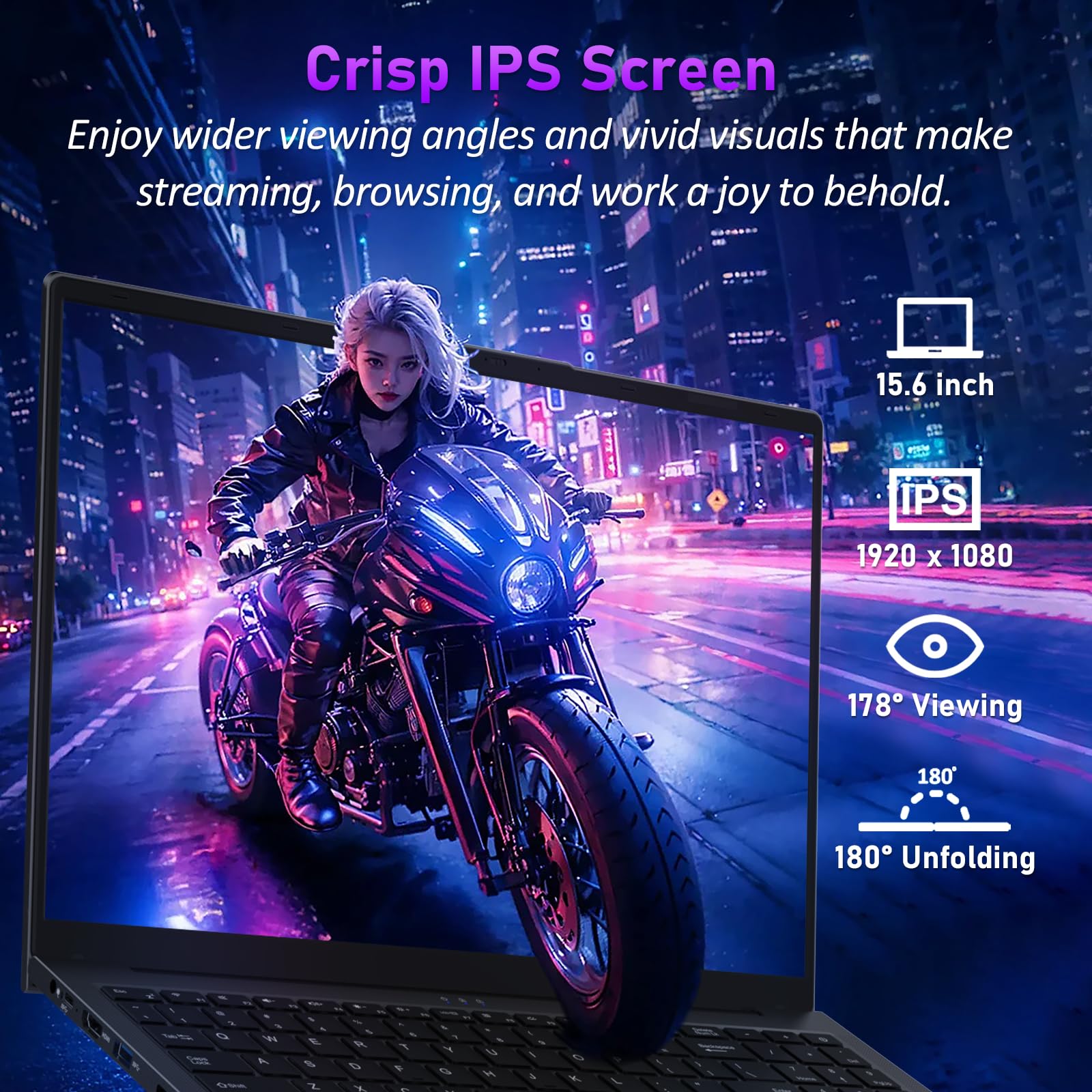 Auusda 15.6'' Laptop for Work & Students for Ryzen 7 5825U (up to 4.5GHz)丨8C16T, Fully Functional USB-C, with Backlit Keyboard, Fingerprint Unlock, Privacy Camera, 32GB RAM, 1TB SSD, Gray