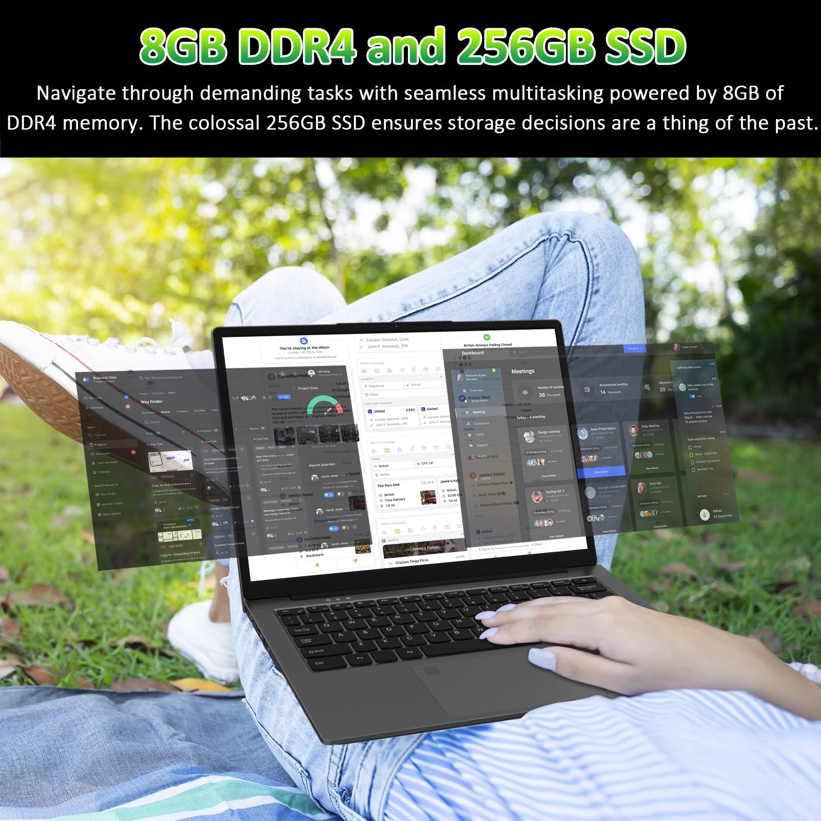 auusda14.1'' Notebook Computer Laptop IPS 2160* 1440 8GB RAM 256GB SSD N5105 Processor with WiFi 5, Bluetooth 5, USB 3.0 Interface *2/ TYPE-C*1(Full Function), Win 11 Pro, with Backlight/ Fingerprint, Grey