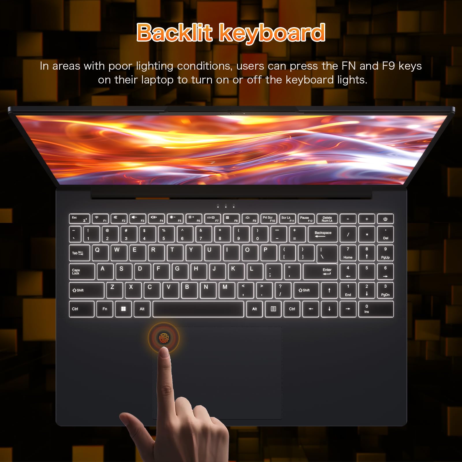 auusda 16'' Laptop Ryzen 7- 4800H (2.9GHz up to 4.2GHz), 32GB RAM, 1TB SSD, Win 11 Pro, Wifi 6, BT5.3, USB 3.0*2, HDMI, Type-C*2, with Backlit Keyboard, Fingerprint Unlock, for Business/Students, Gray