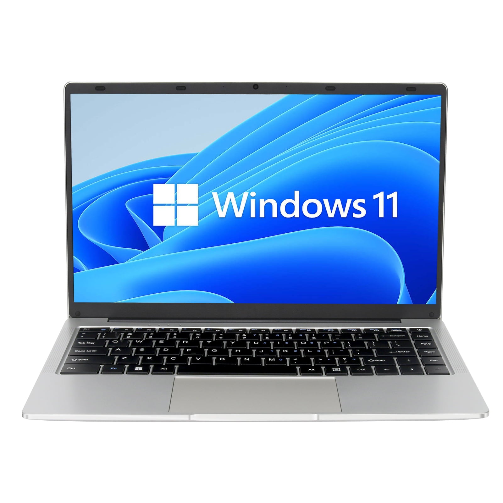 Auusda A146G 14.1" Laptop: Intel Celeron J4105, 8GB DDR4, 256GB SSD, Windows 11 Pro Home Laptop, Wifi+Bluetooth - Silver